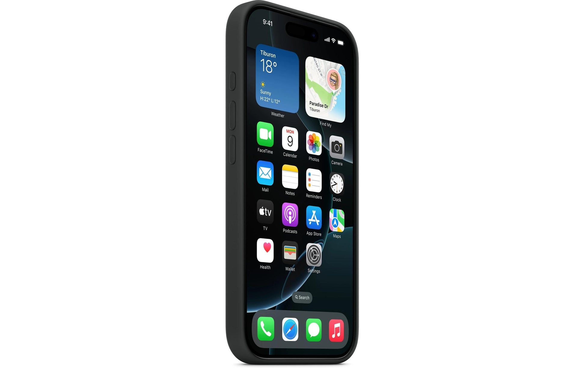 Apple Backcover – für Apple iPhone 16 Pro – schwarz – Silikon – MagSafe-kompatibel
