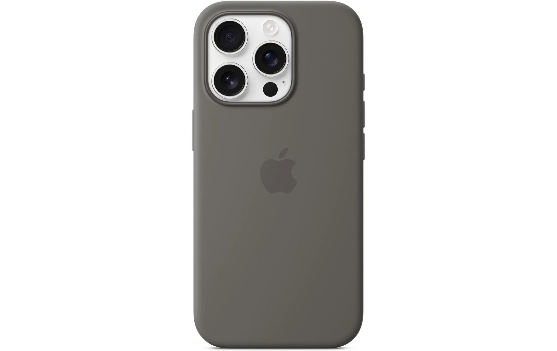 Apple Backcover – für Apple iPhone 16 Pro, MagSafe, Silikon+Mikrofaser, Steingrau