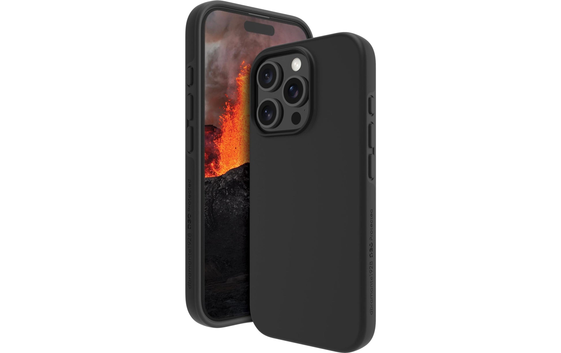 dbramante1928 Iceland Ultra D3O Backcover – für Apple iPhone 16 Pro Max, Recycling-Kunststoff, Schwarz