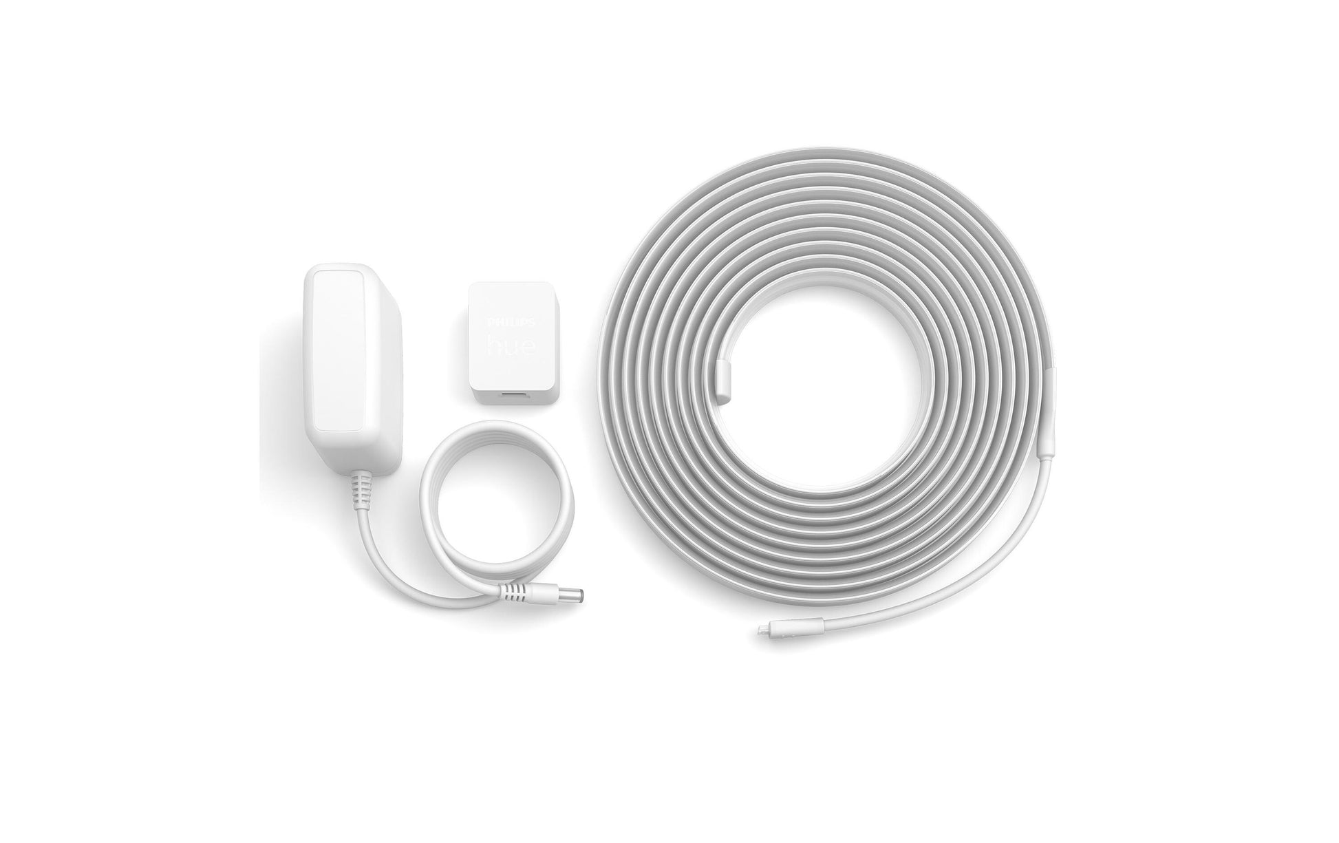 Philips by Signify Philips Hue LED-Strip Lightstrip Solo – 5 m, 1700 lm, 20 W, RGB, dimmbar, BT/Zigbee, weiss, mit Netzteil