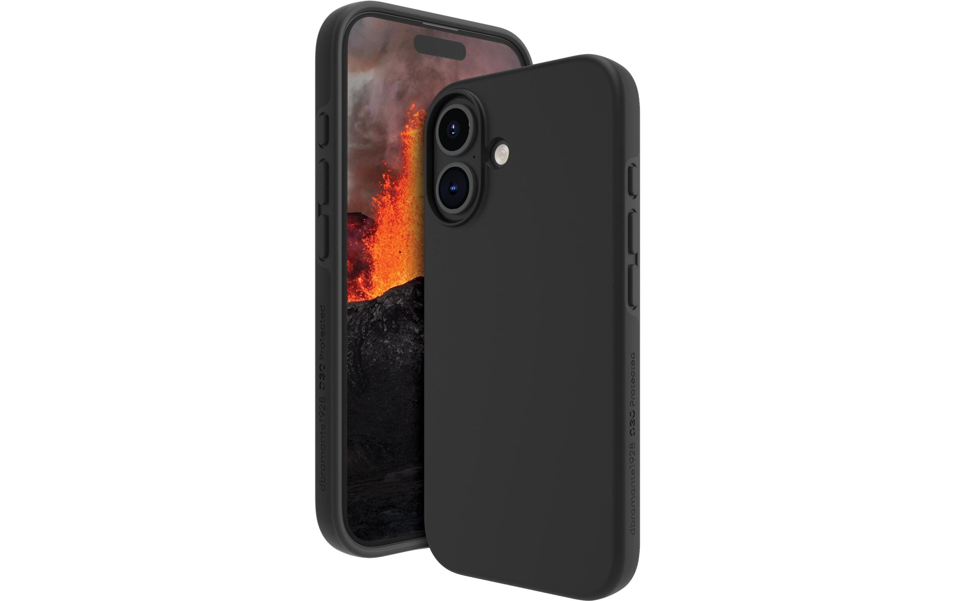 dbramante1928 Iceland Ultra D3O Backcover – für Apple iPhone 16, Kunststoff, Schwarz, bis 4 m Sturzsicher