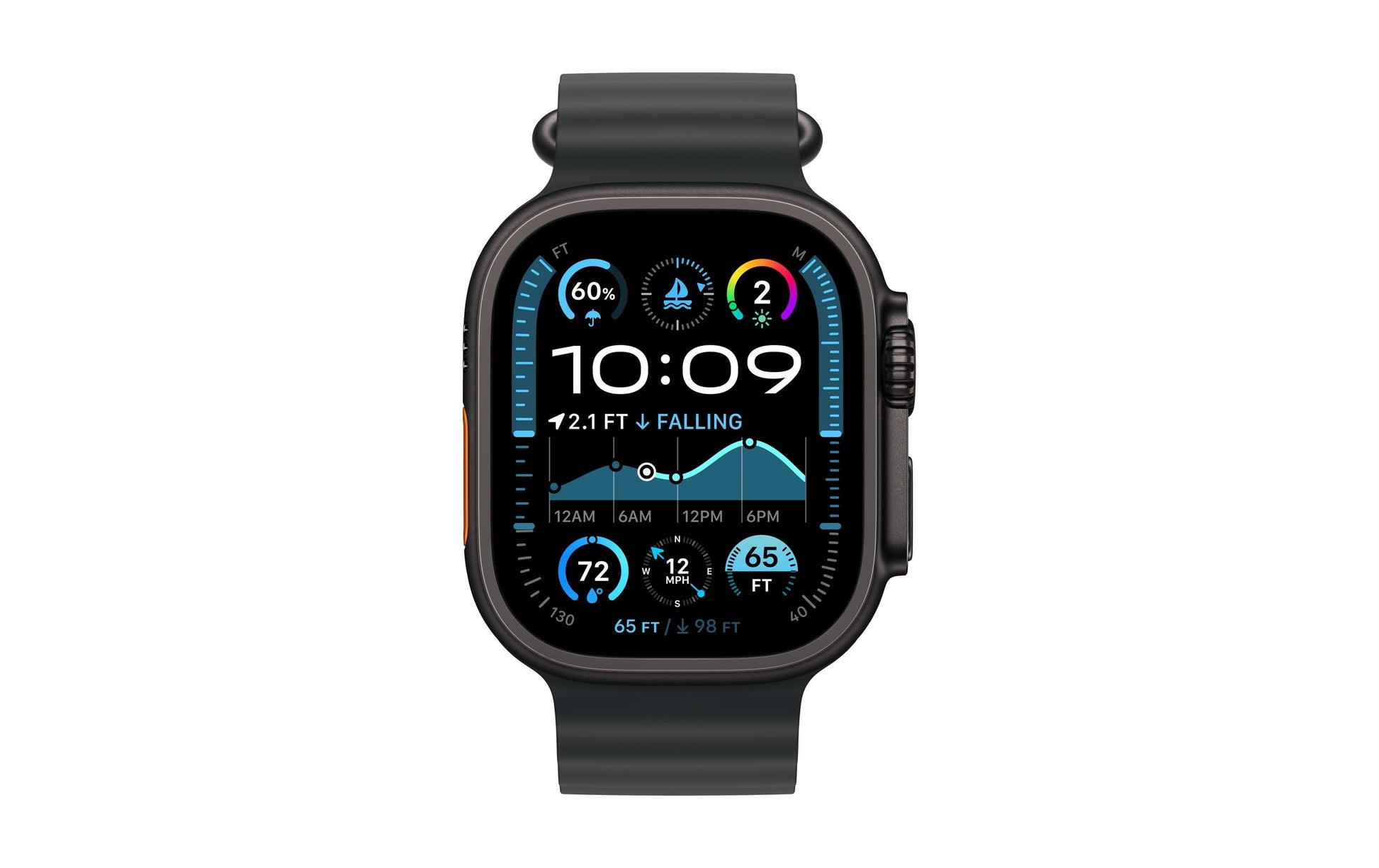 Apple Ocean Band – Schwarz, für Apple Watch