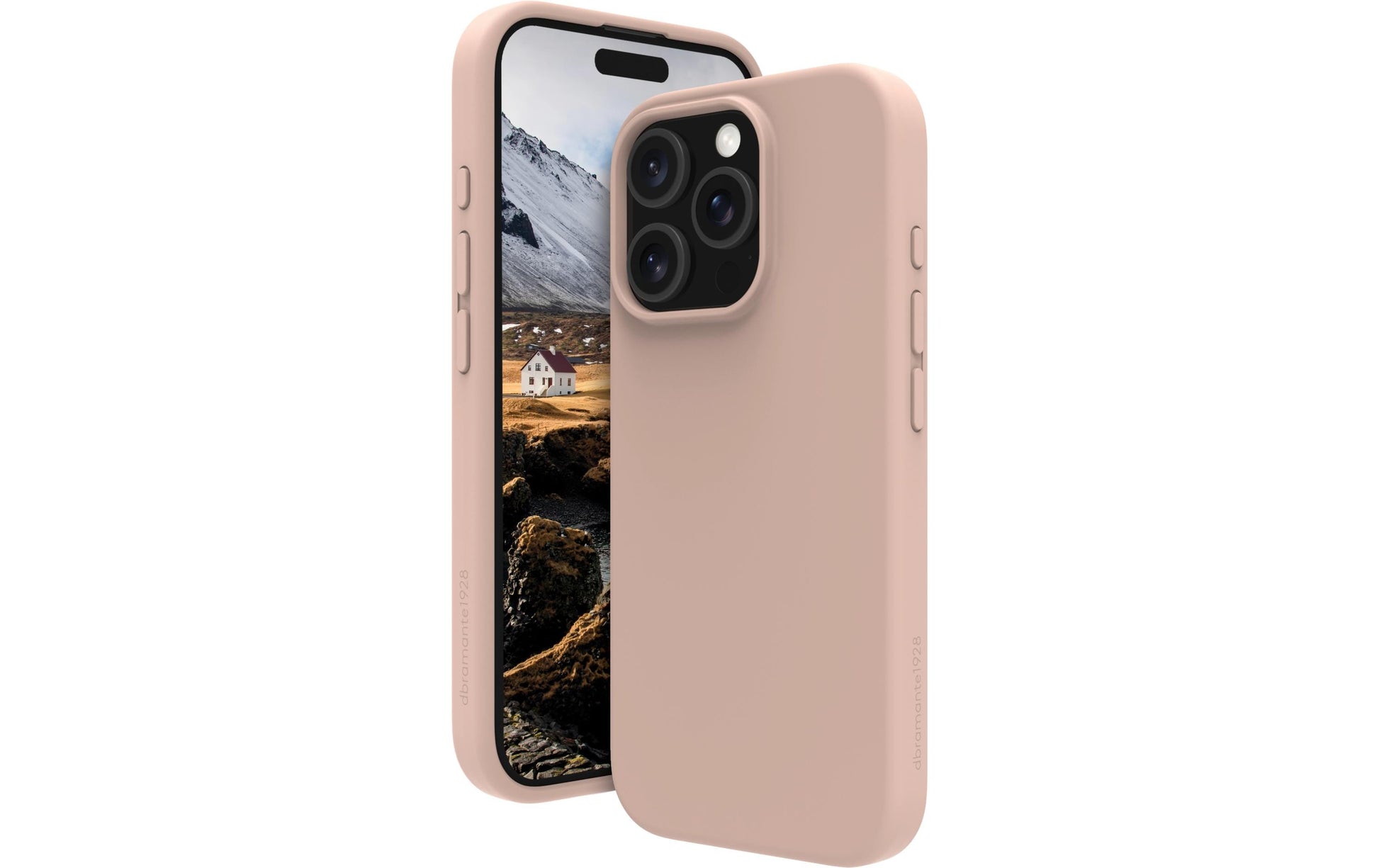 dbramante1928 Monaco Backcover – für Apple iPhone 16 Pro Max, MagSafe, Kunststoff+Silikon, Pink Sand