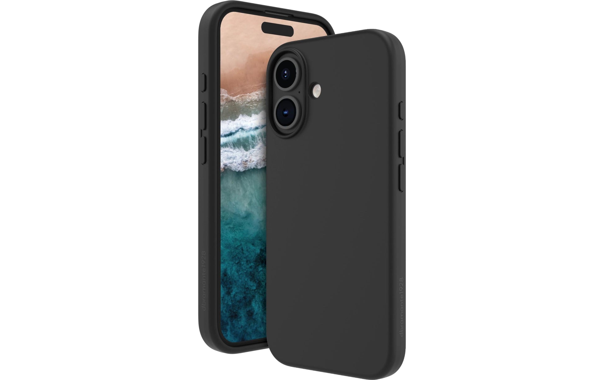 dbramante1928 Monaco Backcover – für Apple iPhone 16, MagSafe, Recycling-Kunststoff+Silikon, Night Black