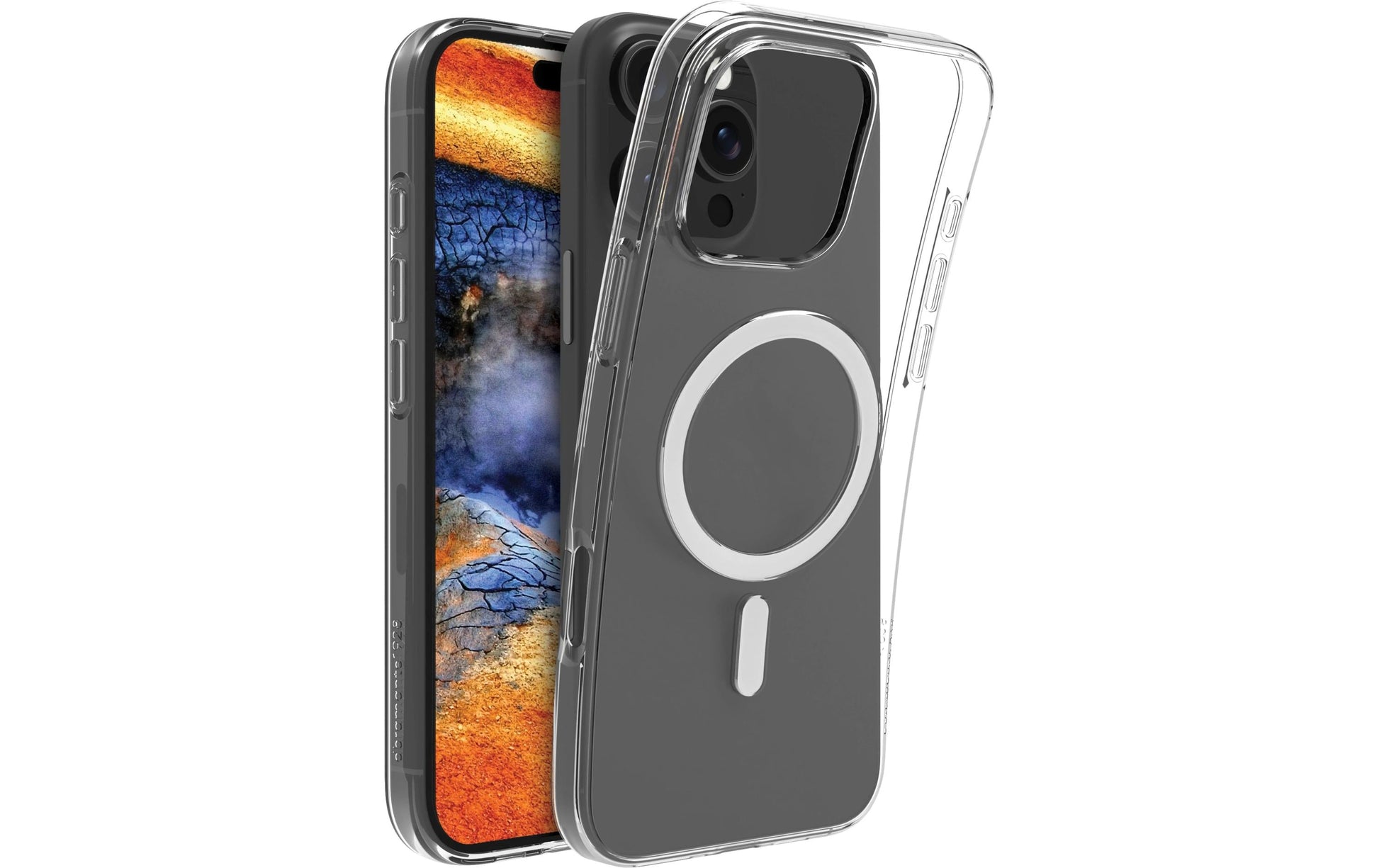 dbramante1928 Greenland Pro MS Backcover – für Apple iPhone 16 Pro Max, Transparent, kabelloses Laden