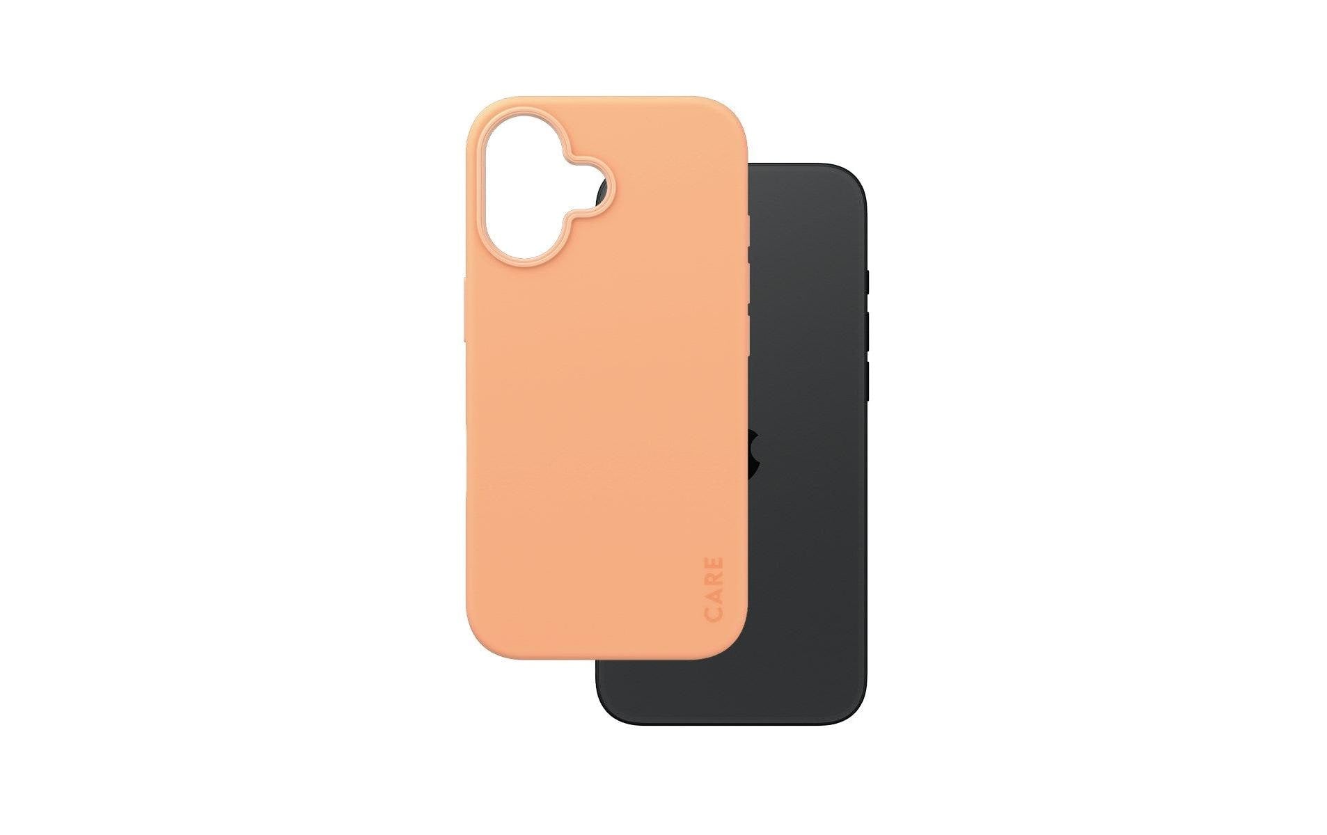 PanzerGlass CARE Backcover – für Apple iPhone 16, MagSafe, Recycling-Kunststoff, Peachy