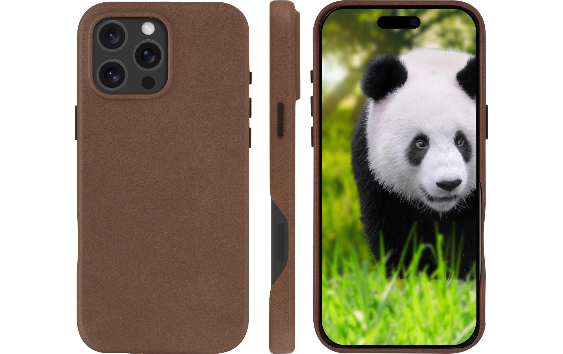 dbramante1928 Lynge Wallethülle – für Apple iPhone 16 Pro Max, MagSafe, 3 Kartenfächer, Leder, Dark Tan