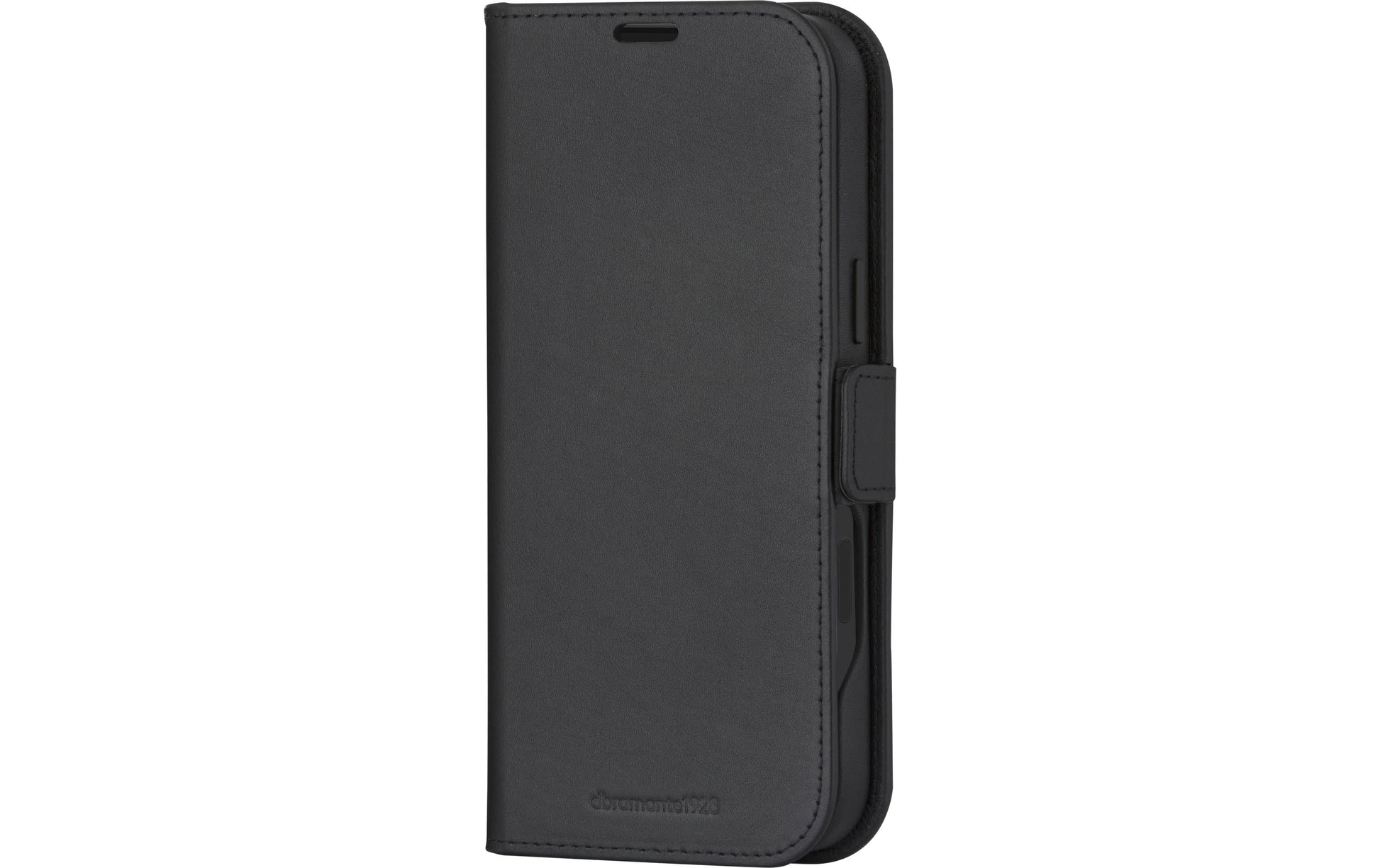 dbramante1928 Booklet-Hülle – für Apple iPhone 16 Pro – schwarz – Leder – MagSafe-kompatibel, mit Kartenfach