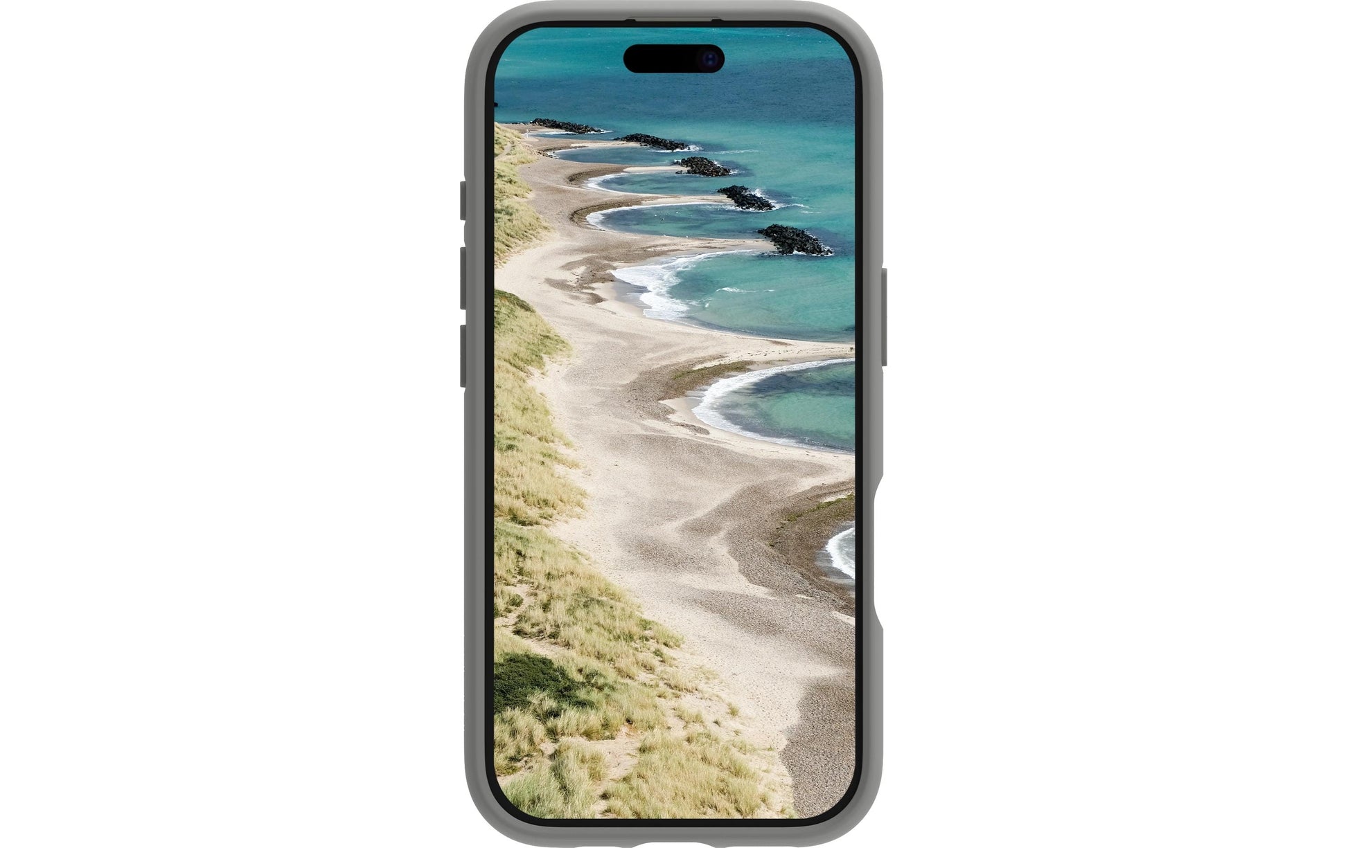 dbramante1928 Grenen Backcover – für Apple iPhone 16 Pro – Recycling-Kunststoff, Titan, bis 2 m sturzsicher
