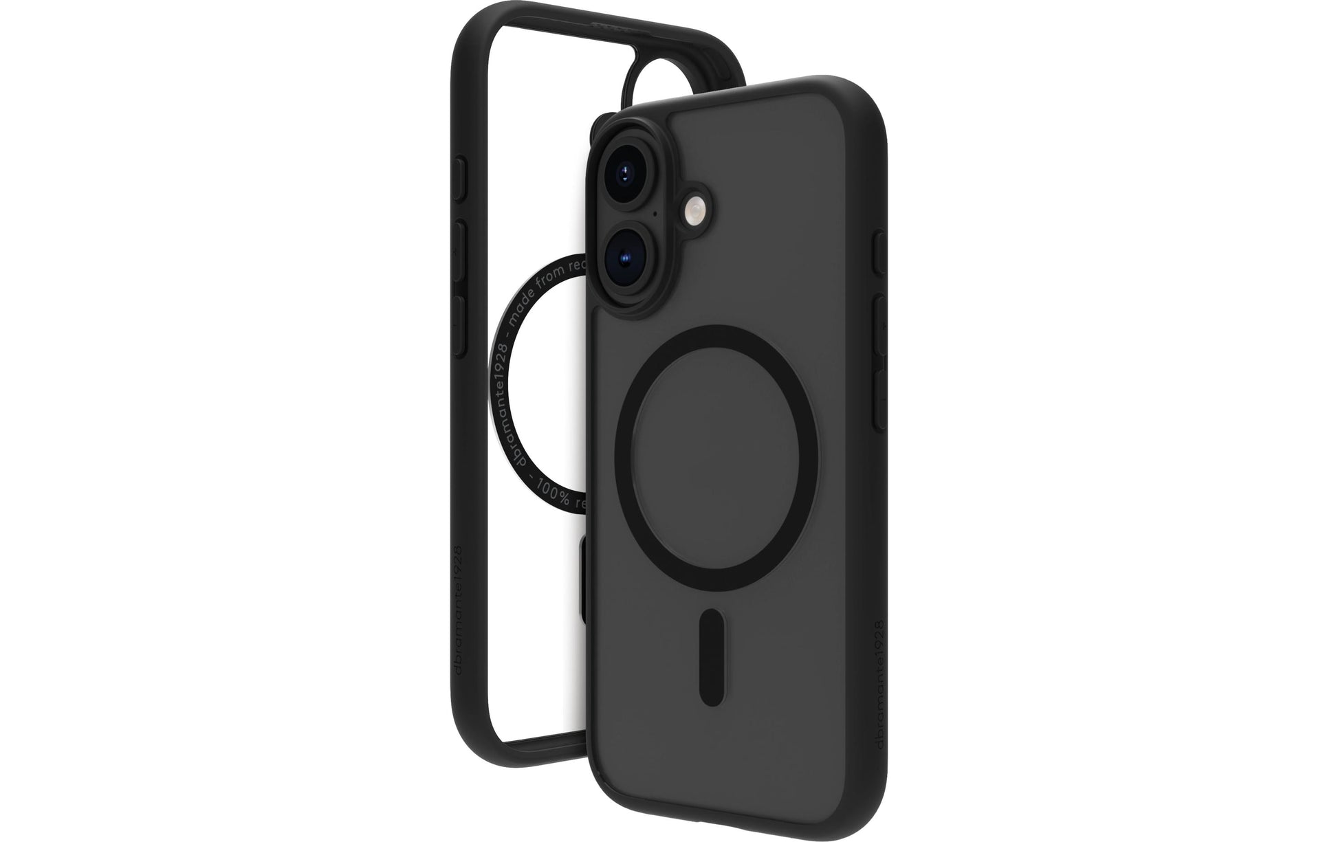 dbramante1928 Grenen Backcover – für Apple iPhone 16 Plus, MagSafe, Kunststoff, schwarz, bis 2 m sturzsicher