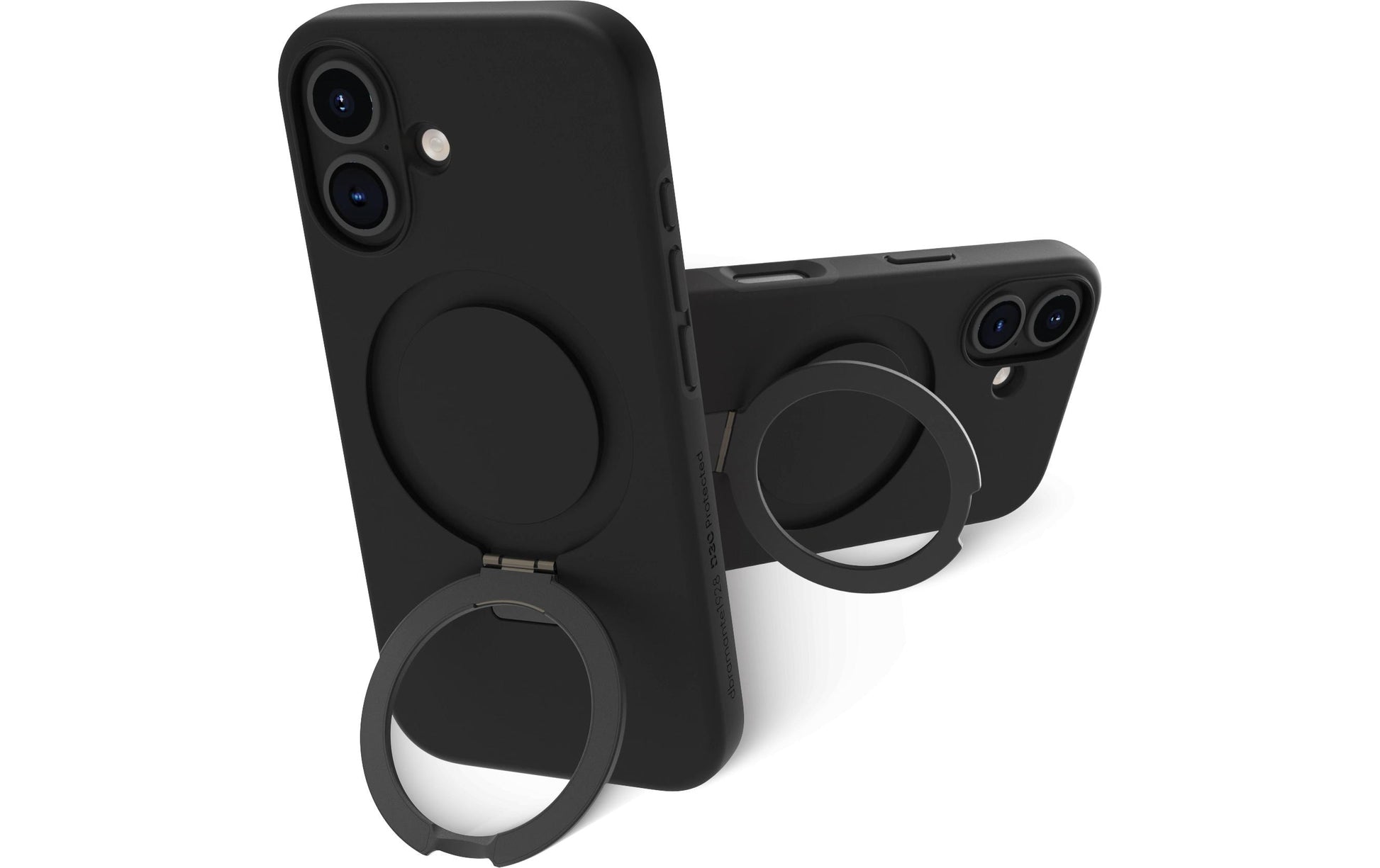 dbramante1928 Iceland Ultra Backcover – für Apple iPhone 16, mit Ständer, Recycling-Kunststoff, Schwarz