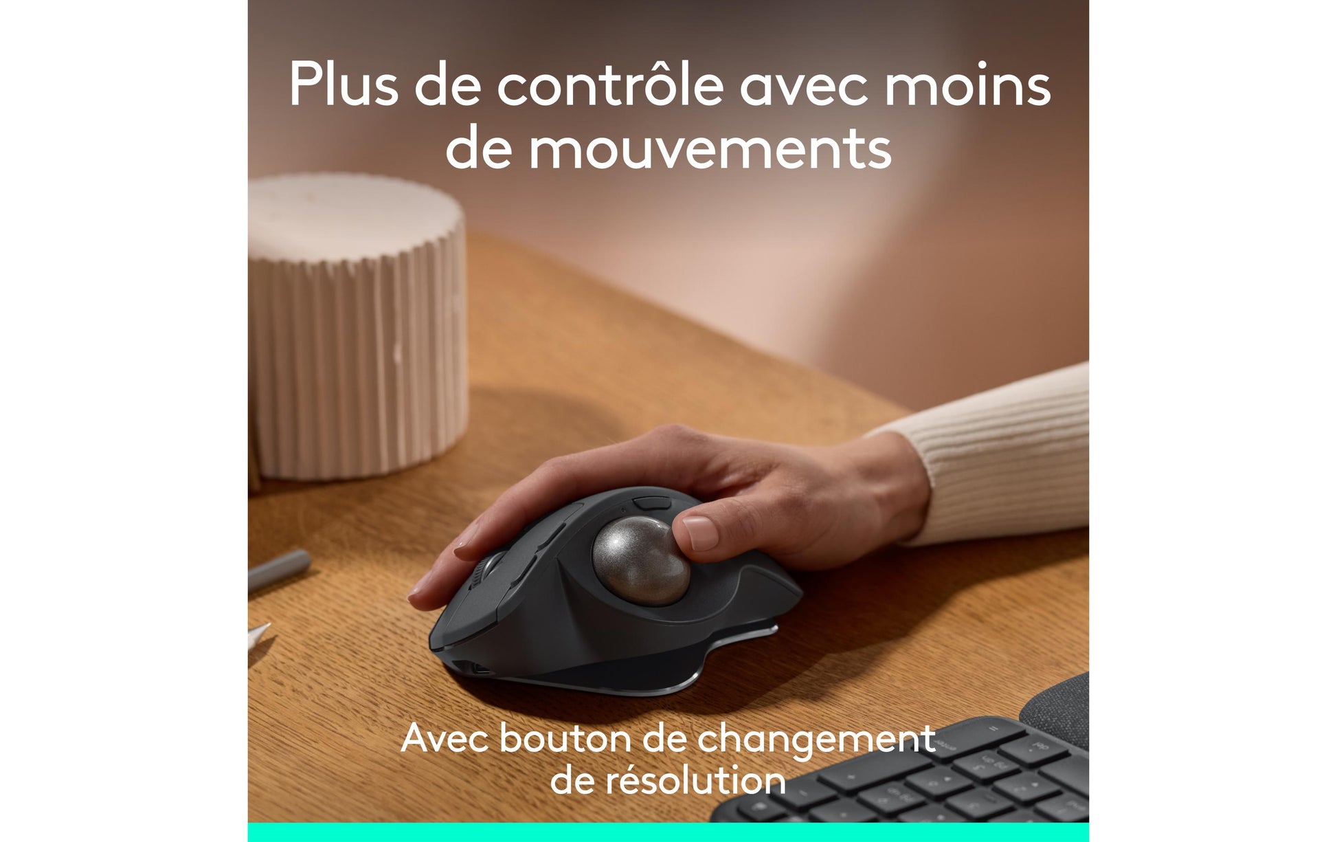 Logitech MX Ergo S – Trackball-Maus – Kabellos (Bluetooth/2,4 GHz), Rechts
