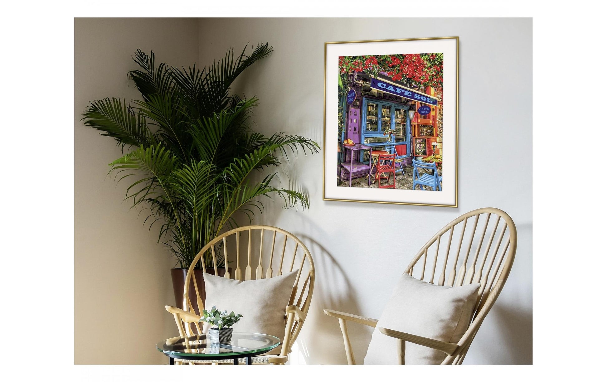 Schipper Malen-nach-Zahlen-Set Buntes Café – 40 × 50 cm – 36 Farben (Acryl) – ab 14 Jahren