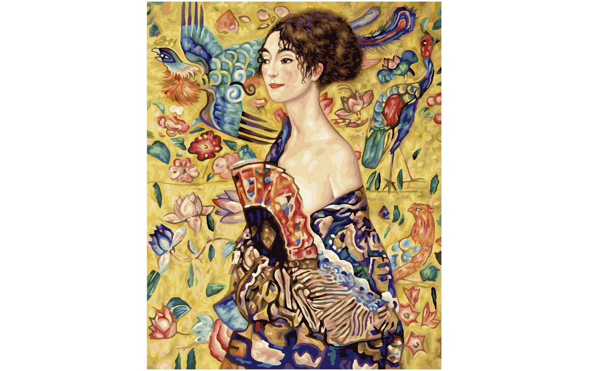 Schipper Malen-nach-Zahlen-Set – Dame mit Fächer – 40 × 50 cm – ab 14 Jahren