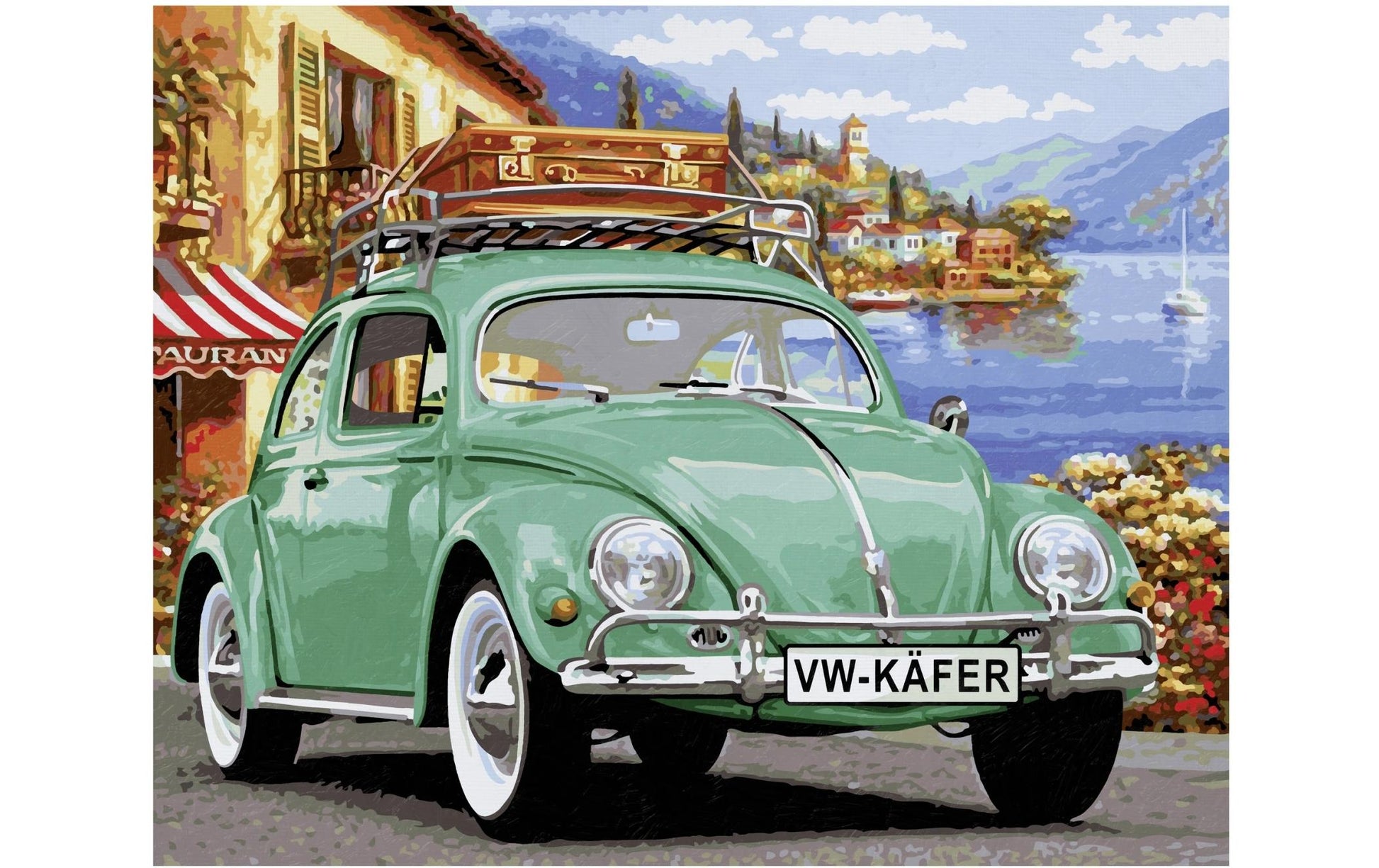 Schipper Malen-nach-Zahlen-Set – Volkswagen Käfer – 40 × 50 cm – 24 Farben – ab 14 Jahren