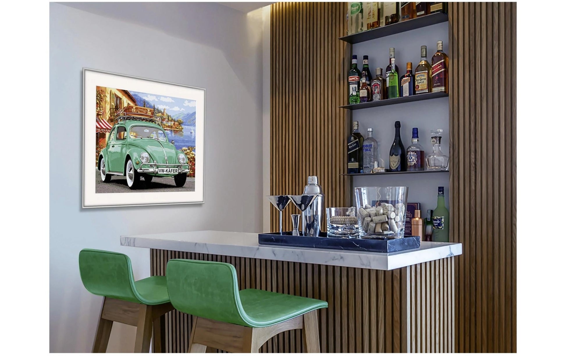 Schipper Malen-nach-Zahlen-Set – Volkswagen Käfer – 40 × 50 cm – 24 Farben – ab 14 Jahren