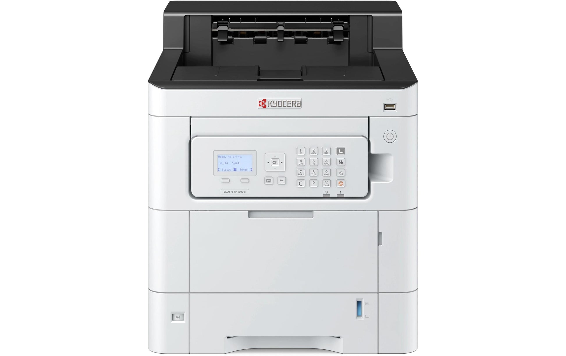 Kyocera ECOSYS PA4500cx – A4, Farbe, Duplex, 45 S./Min., 1200 × 1200 dpi, LAN/USB, Papier: 650 Blatt