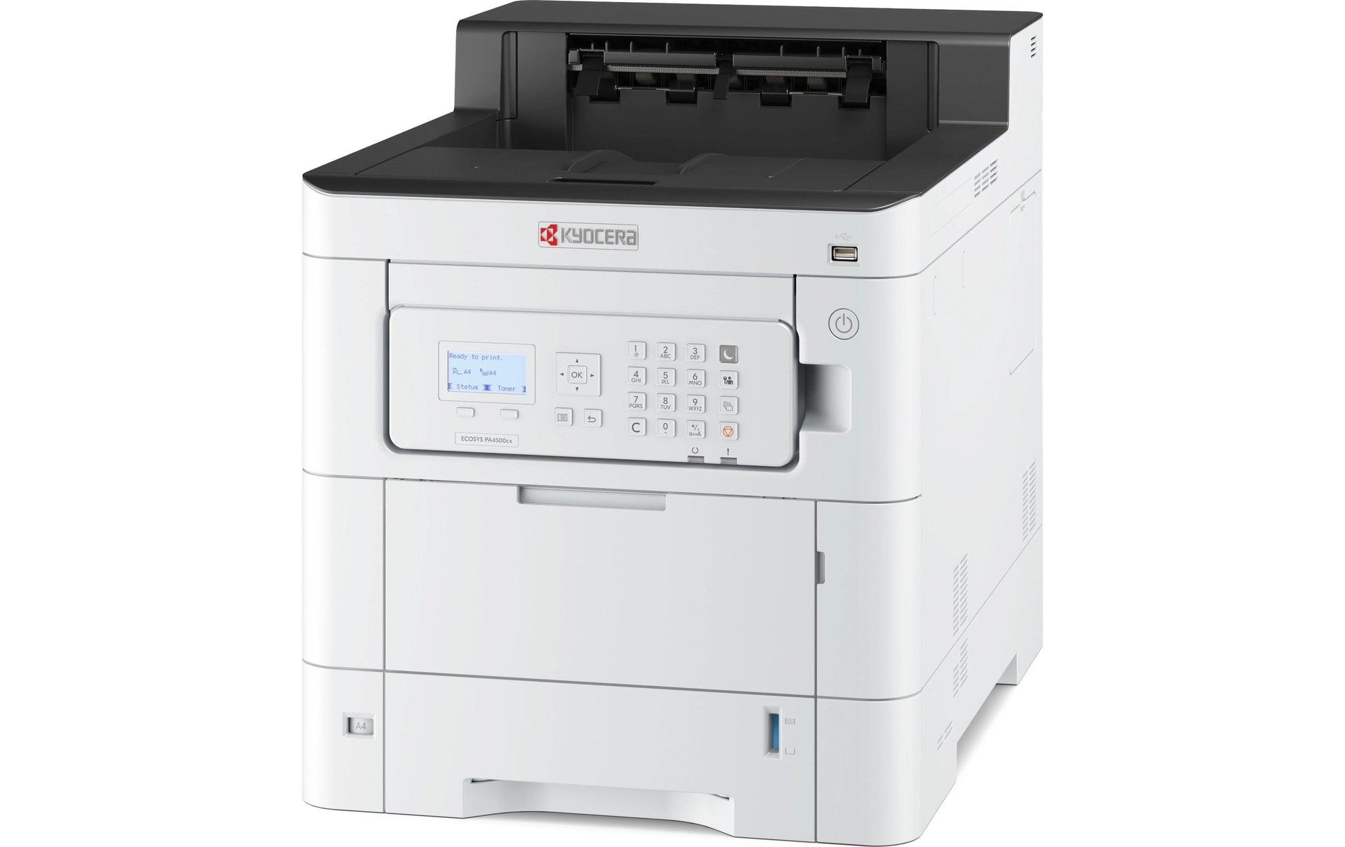 Kyocera ECOSYS PA4500cx – A4, Farbe, Duplex, 45 S./Min., 1200 × 1200 dpi, LAN/USB, Papier: 650 Blatt