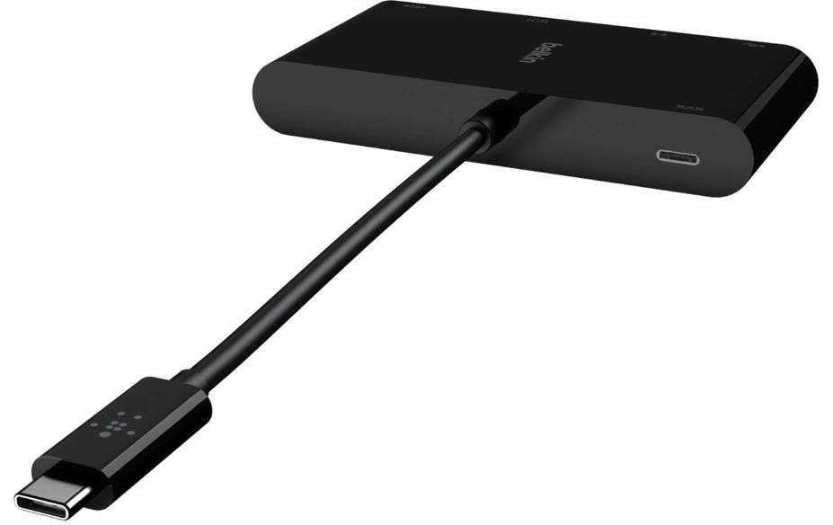 Belkin AVC004BTBK USB-C Multiport-Adapter – HDMI, VGA, RJ-45, USB-A, 4K (3840 × 2160) – 15 cm – Schwarz