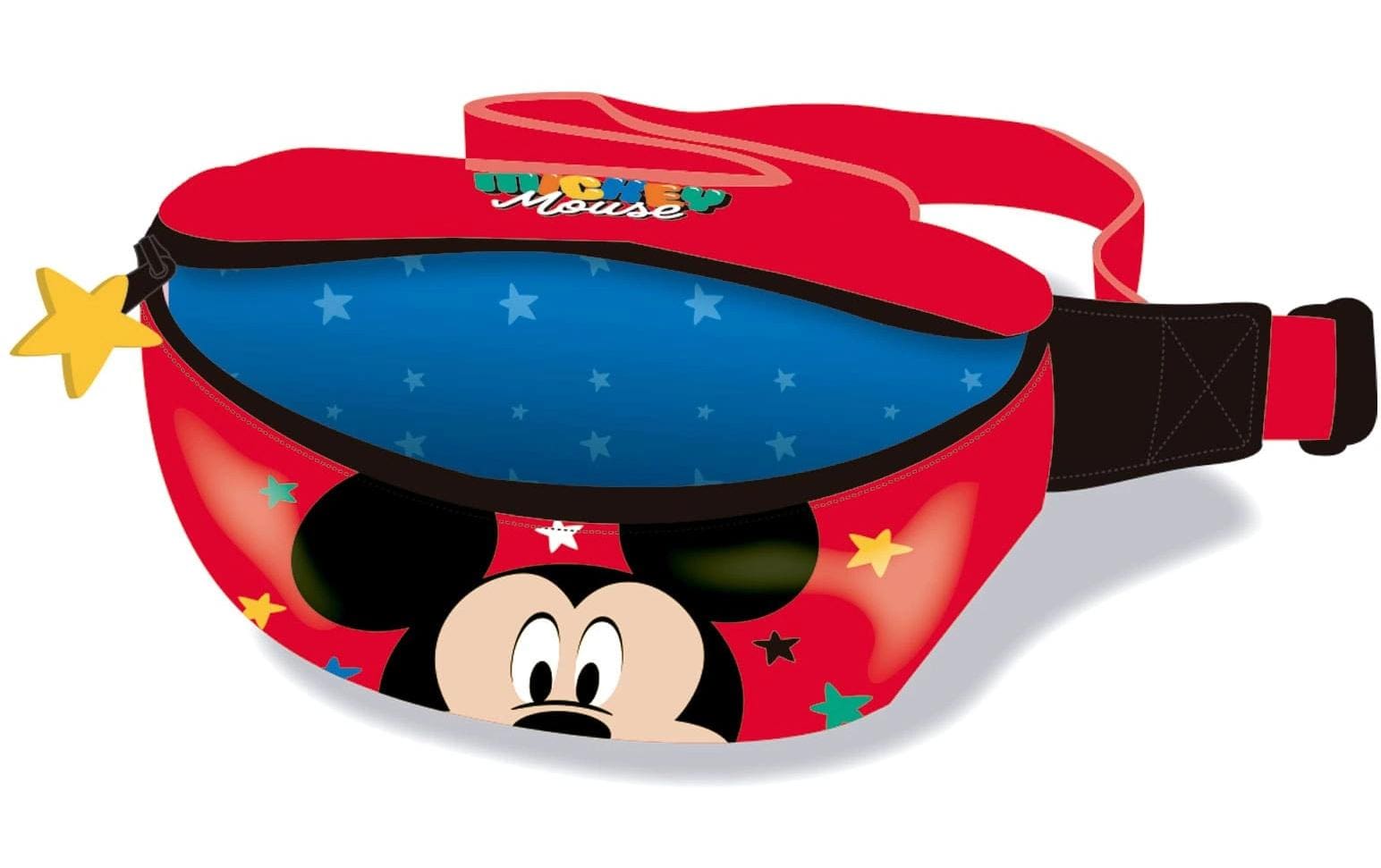 Arditex Bauchtasche, 1,1 l, Polyester, Rot, Motiv Mickey, 27 × 6,5 × 11 cm