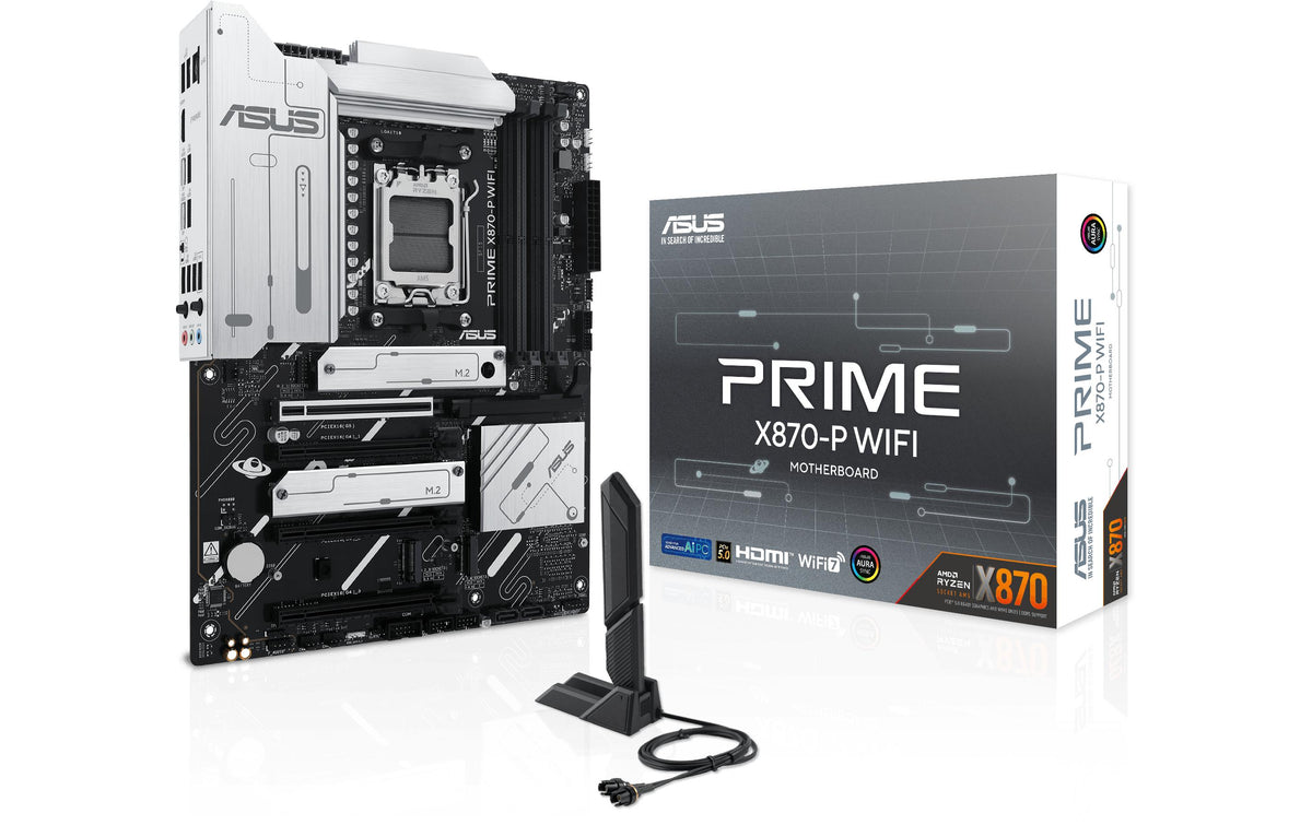 ASUS PRIME X870-P WF – Mainboard – Sockel AM5, AMD X870, ATX, DDR5, für AMD Ryzen 7000/8000/9000 Serie