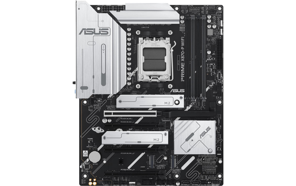 ASUS PRIME X870-P WF – Mainboard – Sockel AM5, AMD X870, ATX, DDR5, für AMD Ryzen 7000/8000/9000 Serie