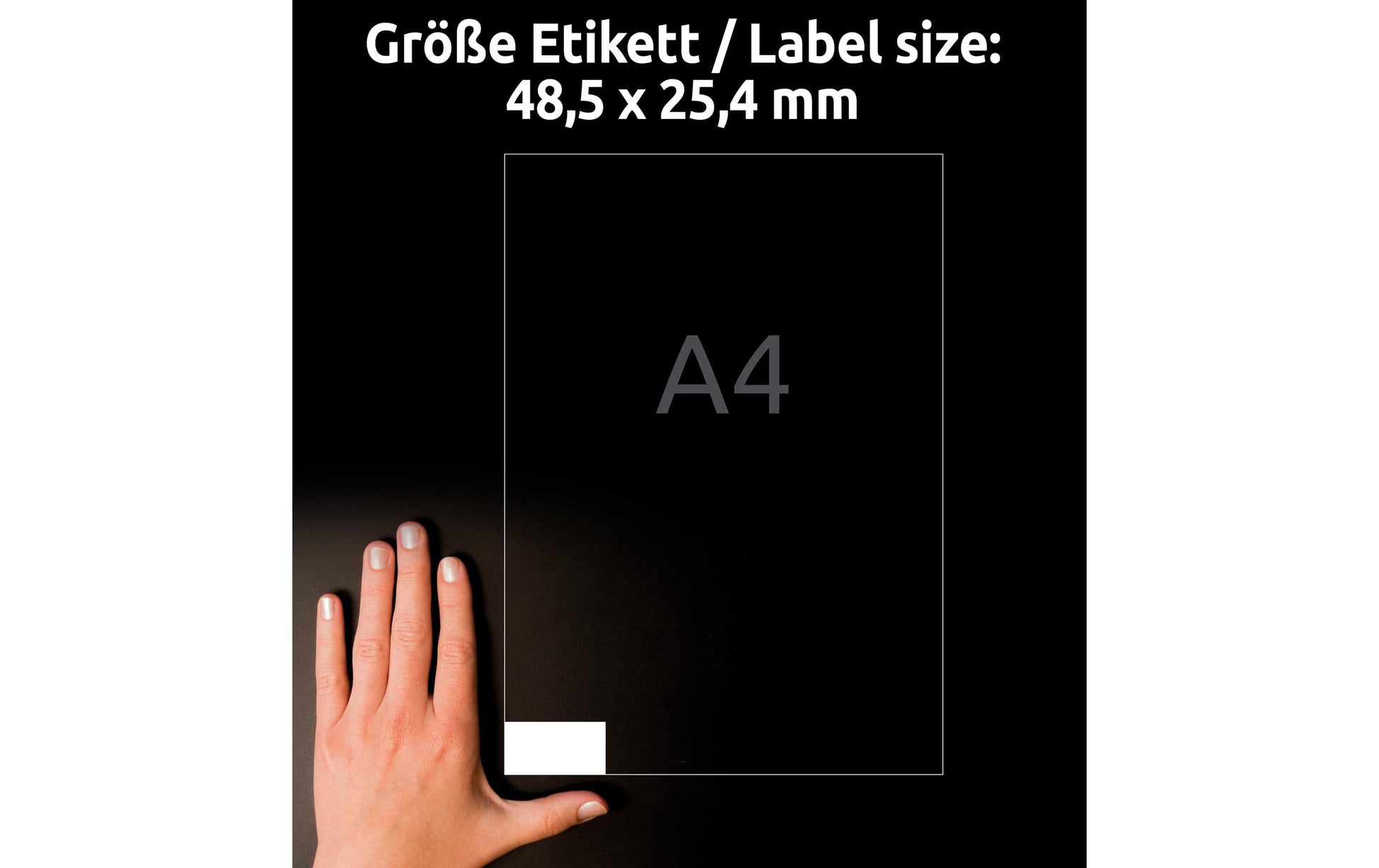 Avery 4780-65 – Etiketten A4 49 × 25 mm – weiss – permanent haftend – Laser/Inkjet – 40 pro Blatt, 65 Blätter