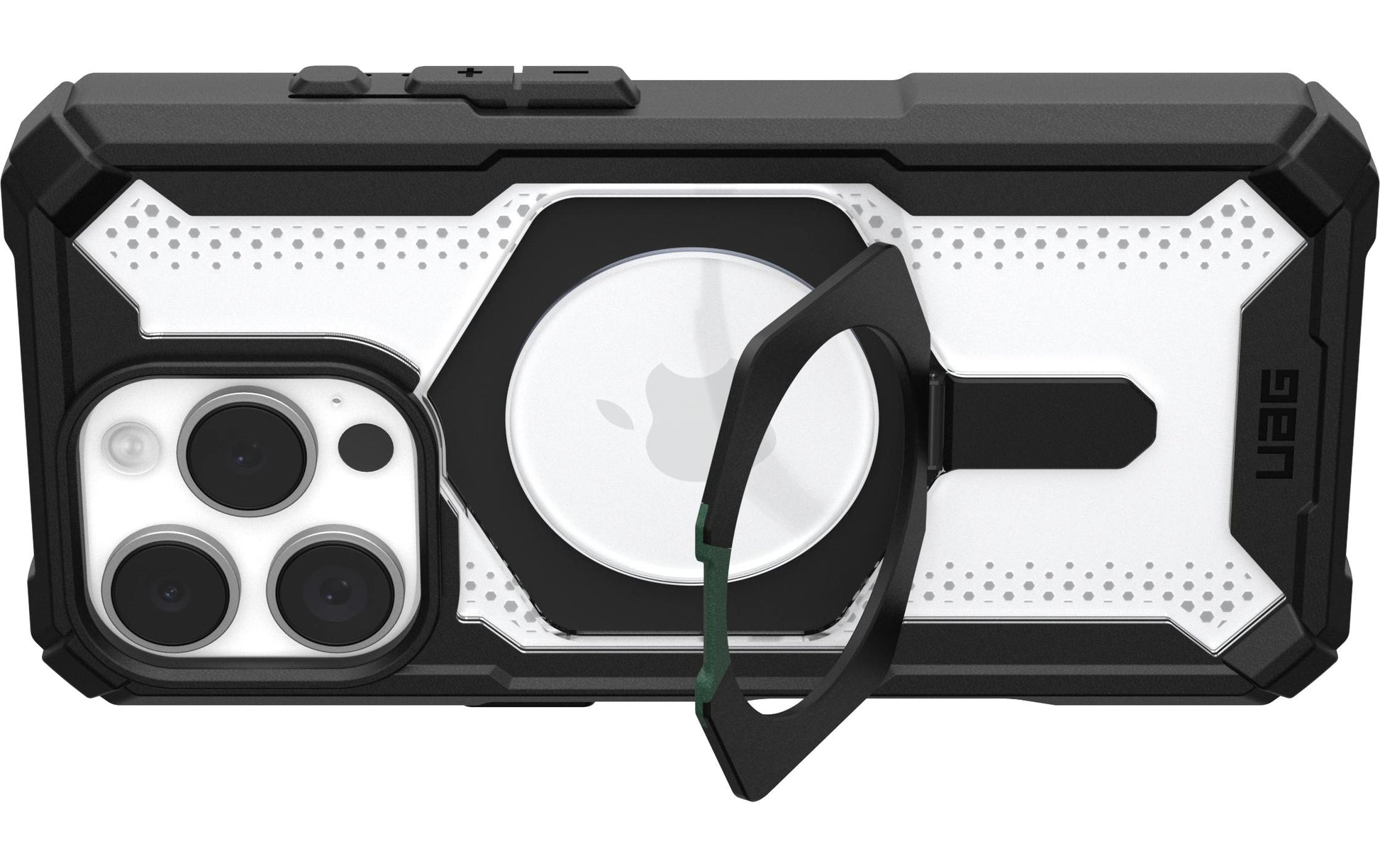 Urban Armor Gear Backcover – für Apple iPhone 16 Pro – schwarz/transparent – MagSafe-kompatibel