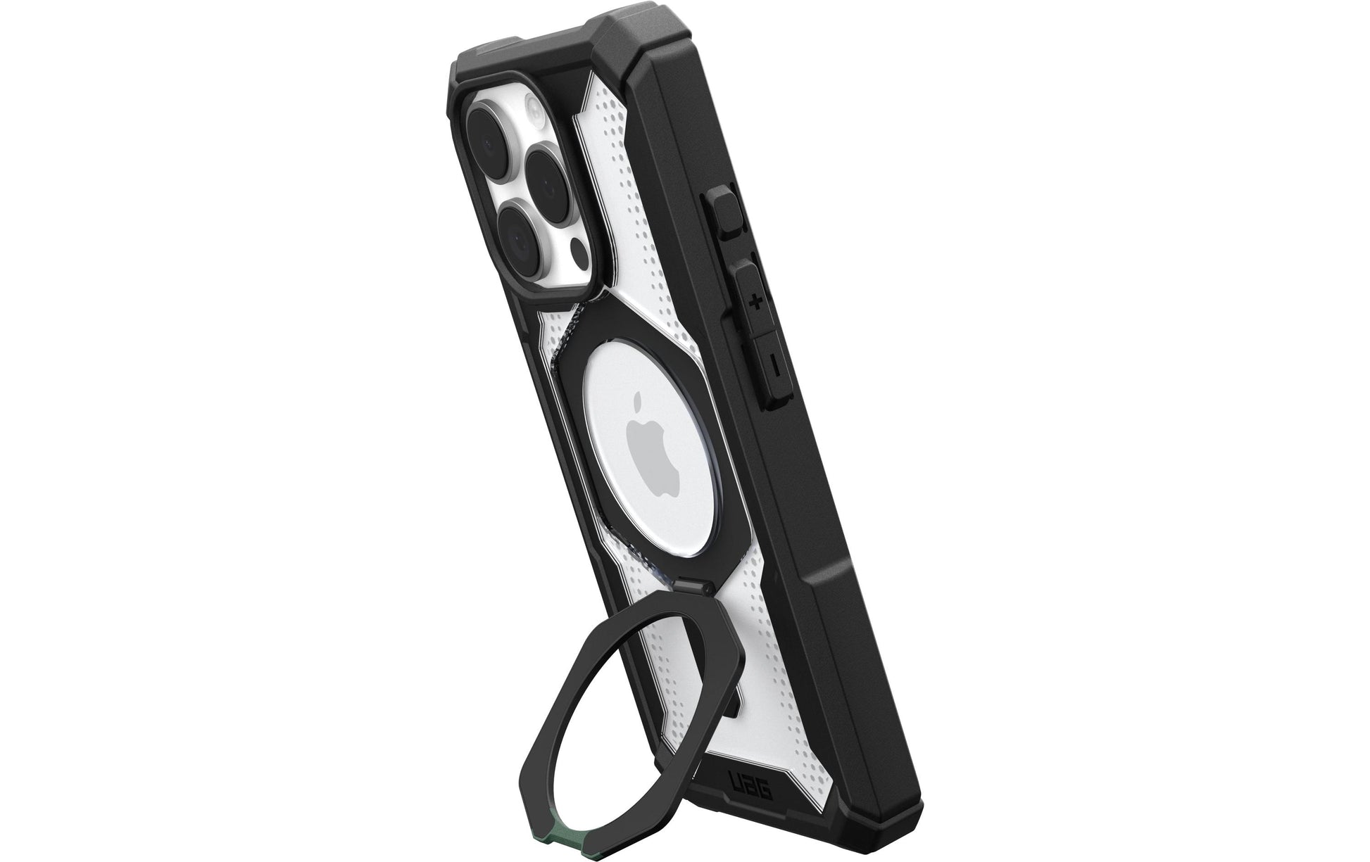 Urban Armor Gear Backcover – für Apple iPhone 16 Pro – schwarz/transparent – MagSafe-kompatibel