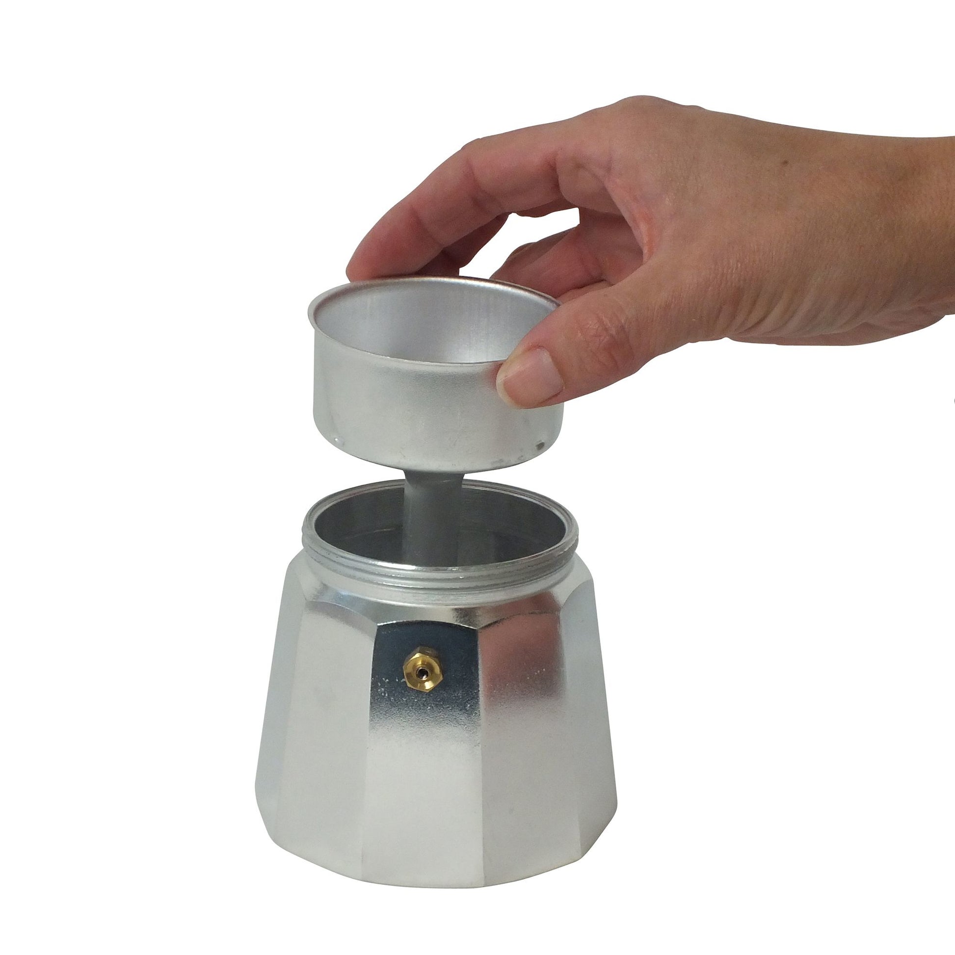 Kela French Press / Kaffeebereiter – für Glaskeramik, 0,2 l, 3 Tassen, Aluminium