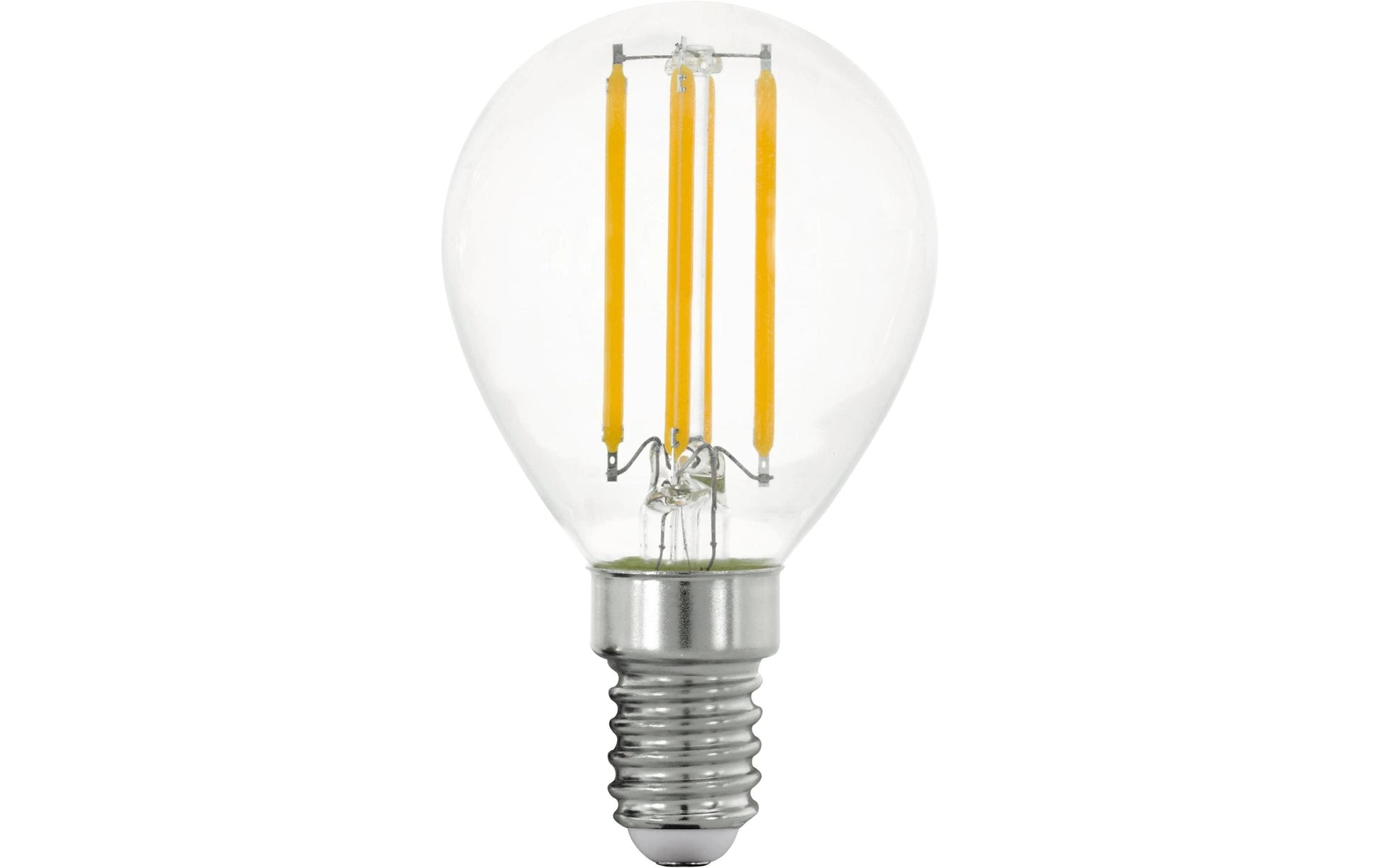 EGLO Leuchtmittel E14 P45 – Warmweiss 3000 K, 470 lm, 2,2 W – IP20 – 1 Stk. – Transparent/Glas – LM-E14-LED
