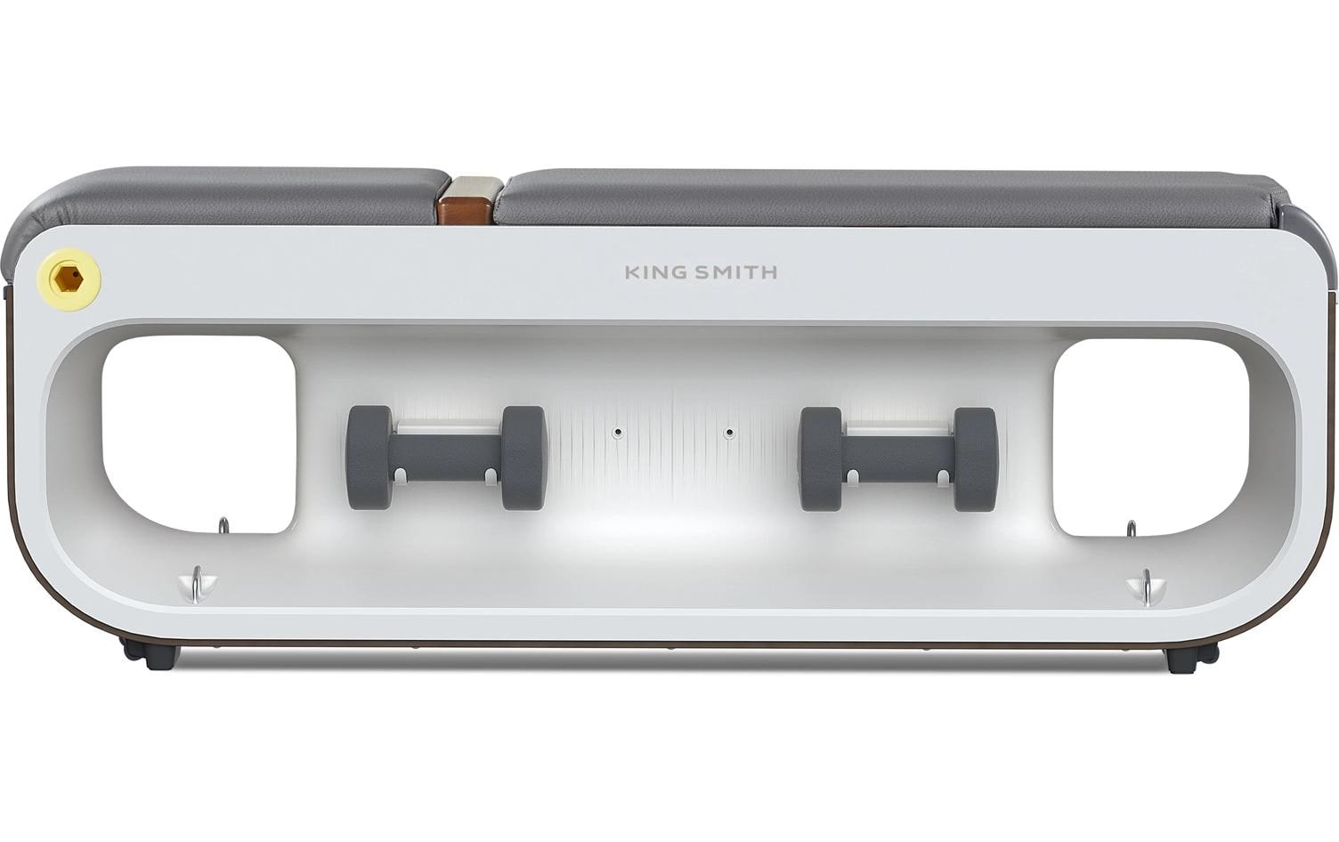 Kingsmith Trainingsbank, 117 × 34 × 41,5 cm, 60 kg – Grau, Holz