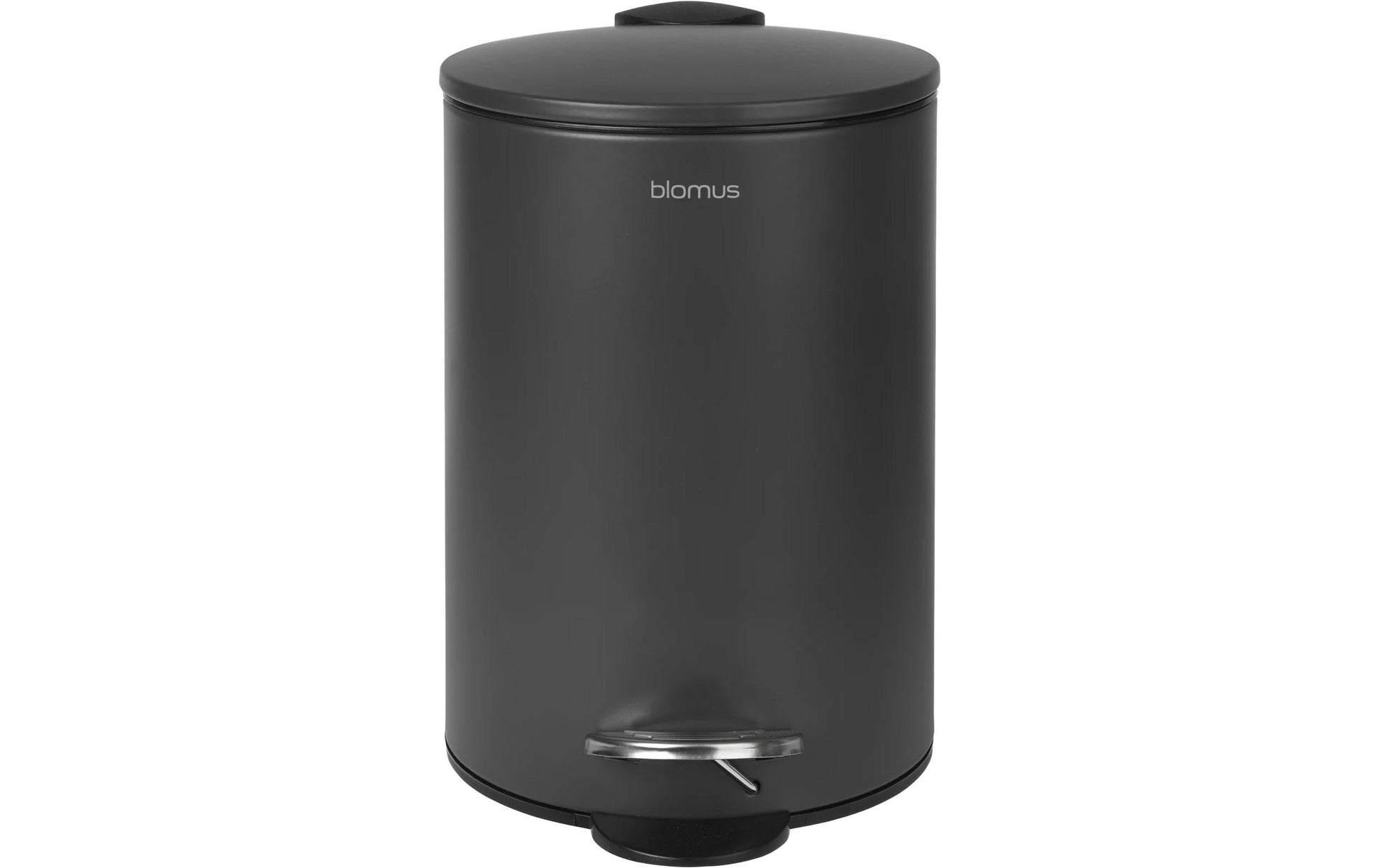 Blomus Treteimer TUBO – 3 l – Stahl, rund – Anthrazit – Soft-Close, mit Innenkübel