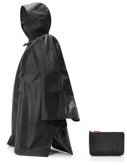 Reisenthel Regenponcho – wasserfest, Zip-In-Funktion – M/L – schwarz – Polyester – 1 Stk.