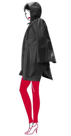 Reisenthel Regenponcho – wasserfest, Zip-In-Funktion – M/L – schwarz – Polyester – 1 Stk.