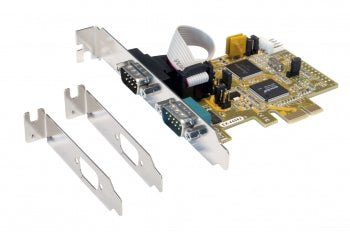 EXSYS EX-44062 PCIe RS-232 Karte – 2× RS-232 (9-pol D-Sub), Low-Profile, für PC (Windows/Linux)