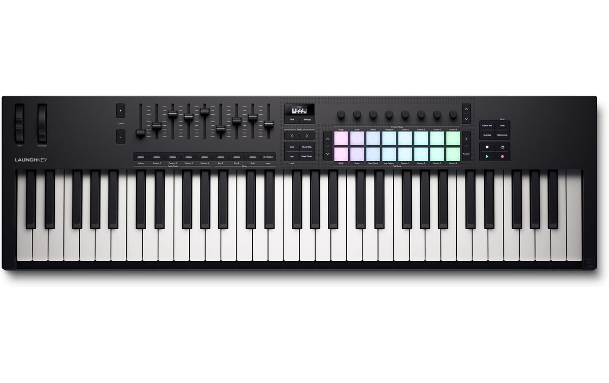 Novation Launchkey 61 Mk4 – 61-Tasten MIDI-Controller, halbgewichtete Tasten, USB, Schwarz