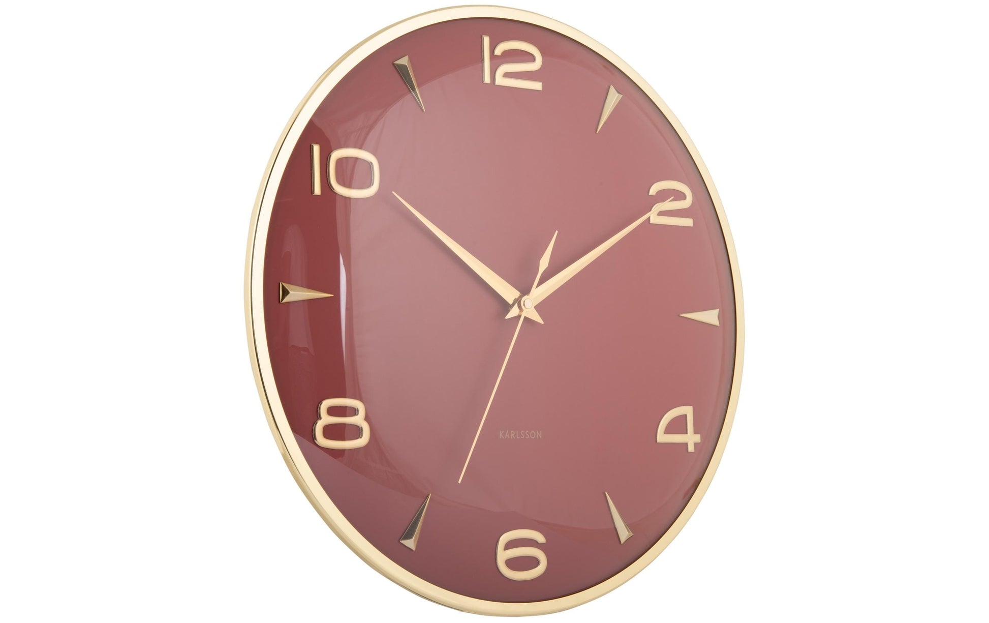 Karlsson Wanduhr Sienna Glow – Ø 40,6 cm, rot, Metall