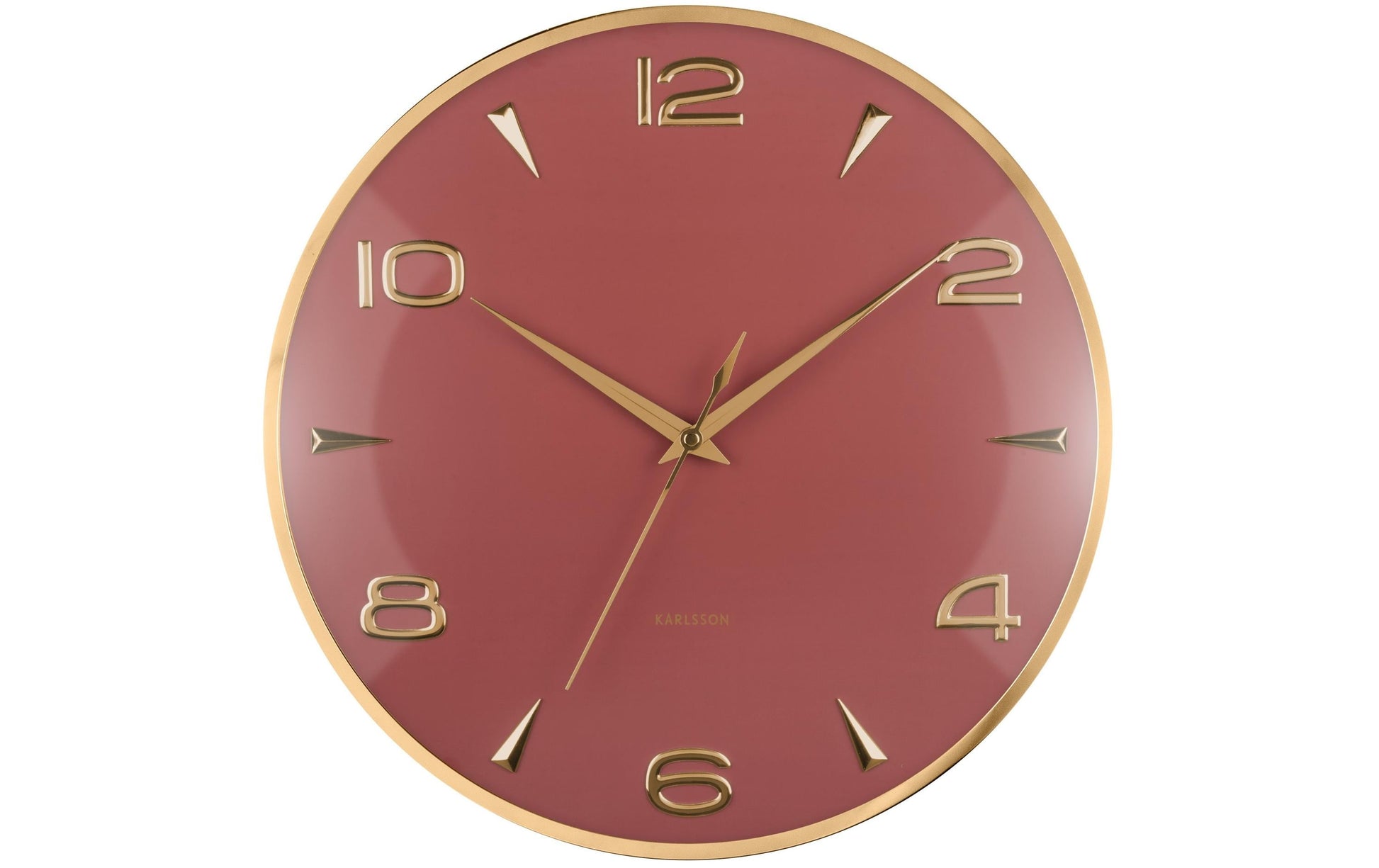 Karlsson Wanduhr Sienna Glow – Ø 40,6 cm, rot, Metall