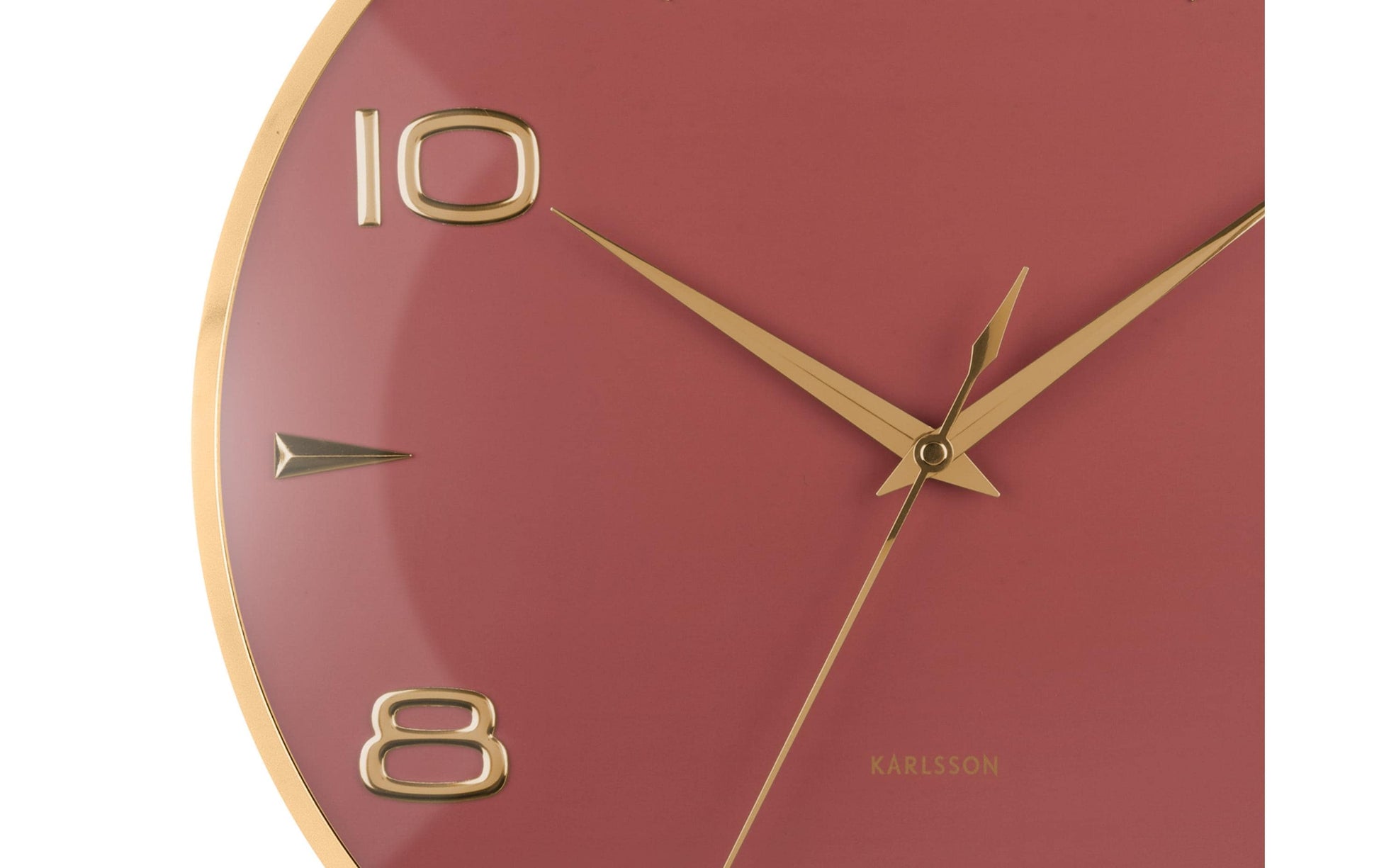 Karlsson Wanduhr Sienna Glow – Ø 40,6 cm, rot, Metall