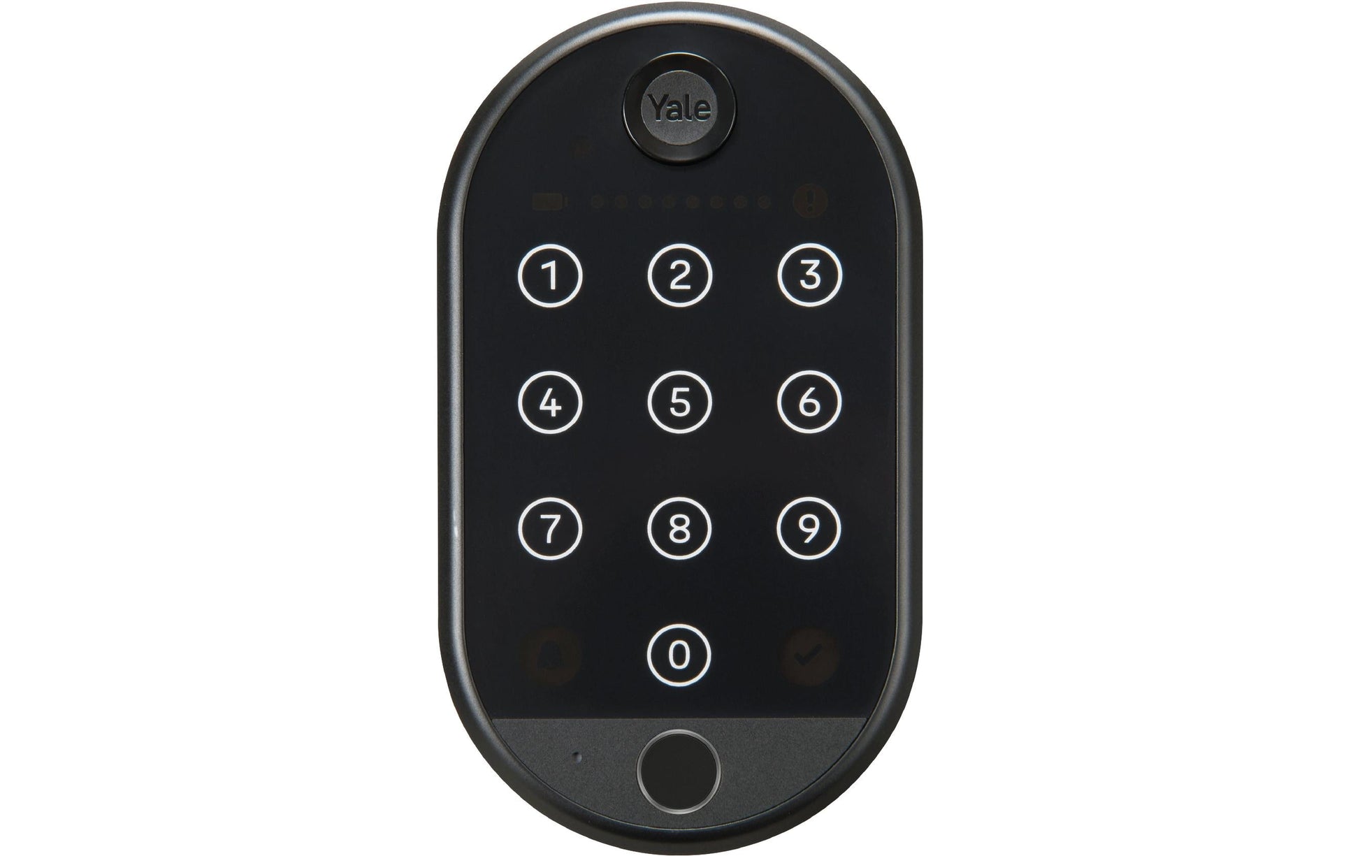 Yale Smart Keypad 2 Zugangskontrollleser – Fingerabdruck, Tastenfeld, BT, IP55, Batteriebetrieb, Wandmontage, Schwarz
