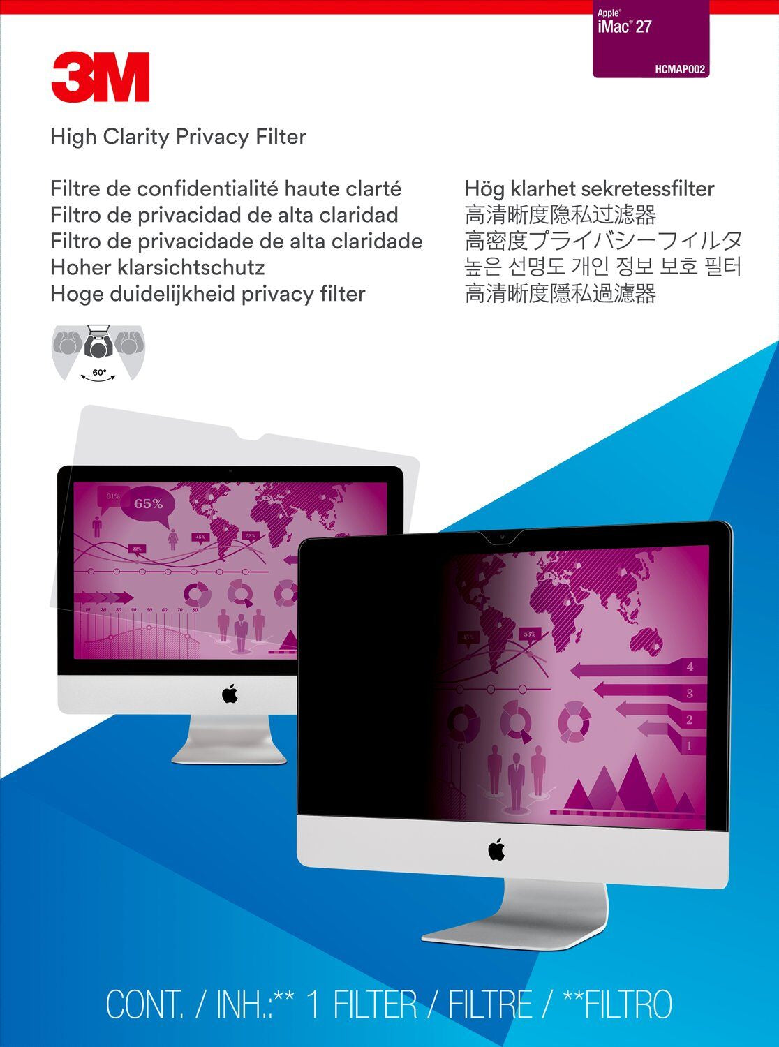 3M Displayschutz für Apple iMac 27"