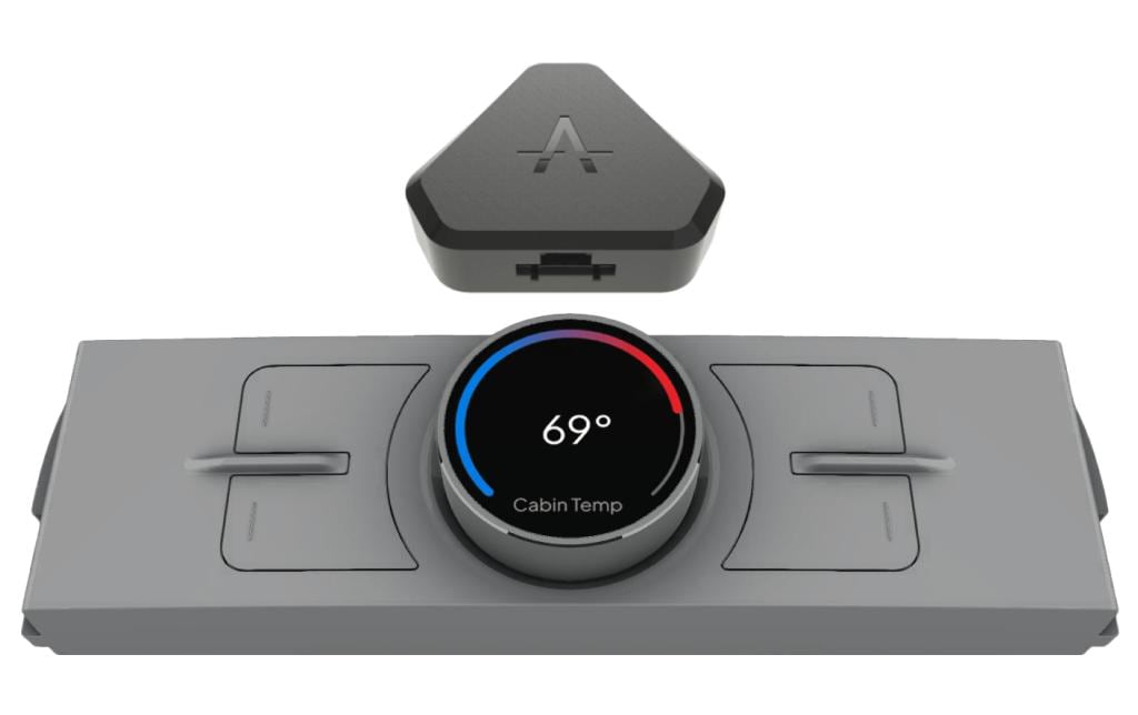 Enhance Smarter Drehknopf Mittelkonsole – für Tesla Model Y Juniper 2025+ – 230×80×100 mm – schwarz/grau