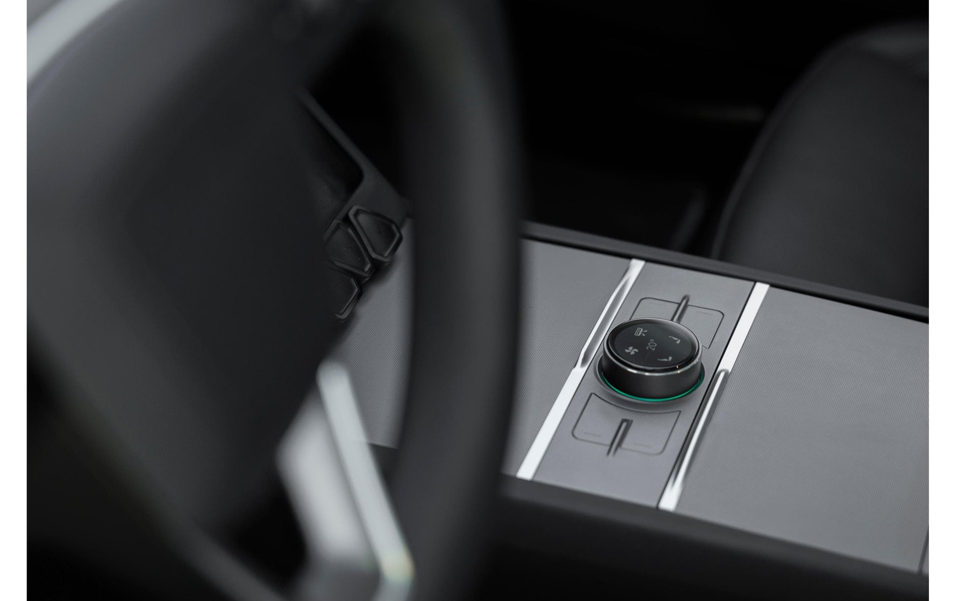 Enhance Drehschalter Mittelkonsole – für Tesla Model 3 (Highland) – schwarz/grau