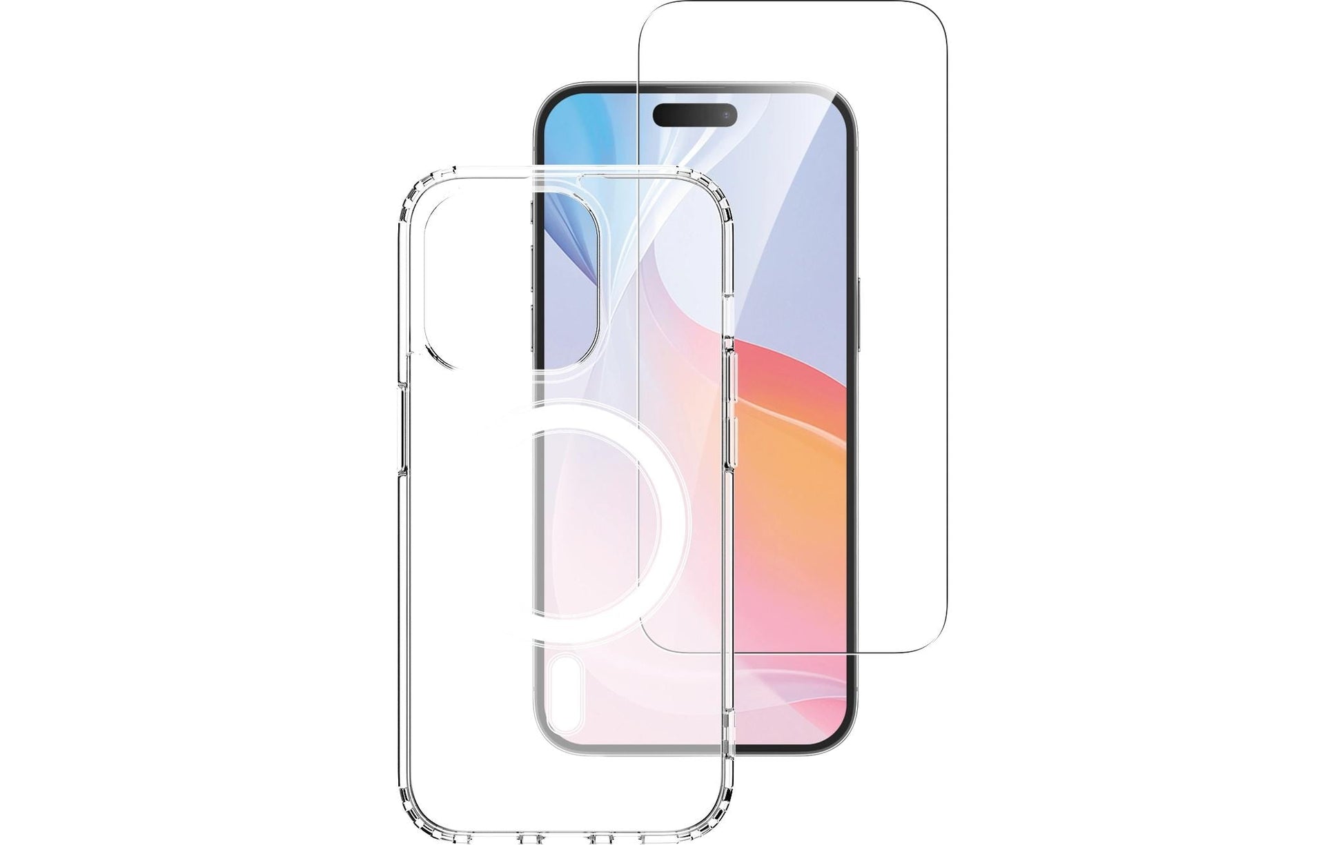 4smarts Backcover – für Apple iPhone 16 Pro, MagSafe, Gehärtetes Glas, Transparent, Displayschutz