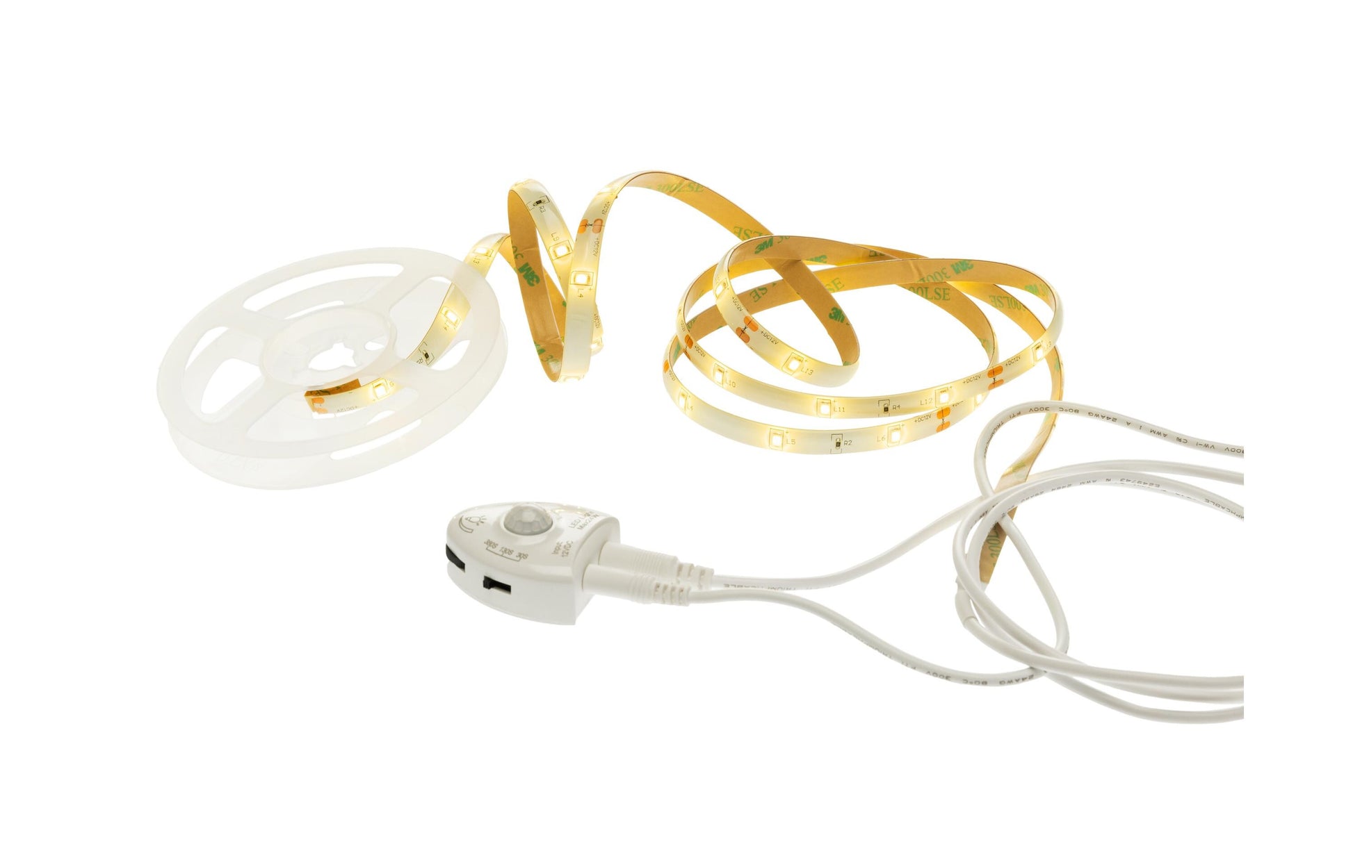 Vegas Lights LED-Strip Bettlicht Dual – 2er Pack, 1,5 m, Warmweiss, dimmbar, weiss, Taglichtsensor