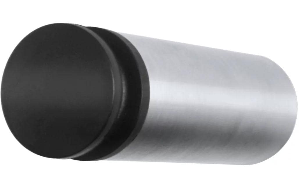 Blomus Türstopper – Gummi/Edelstahl – Schwarz/Silber – Ø 20 × 80 mm