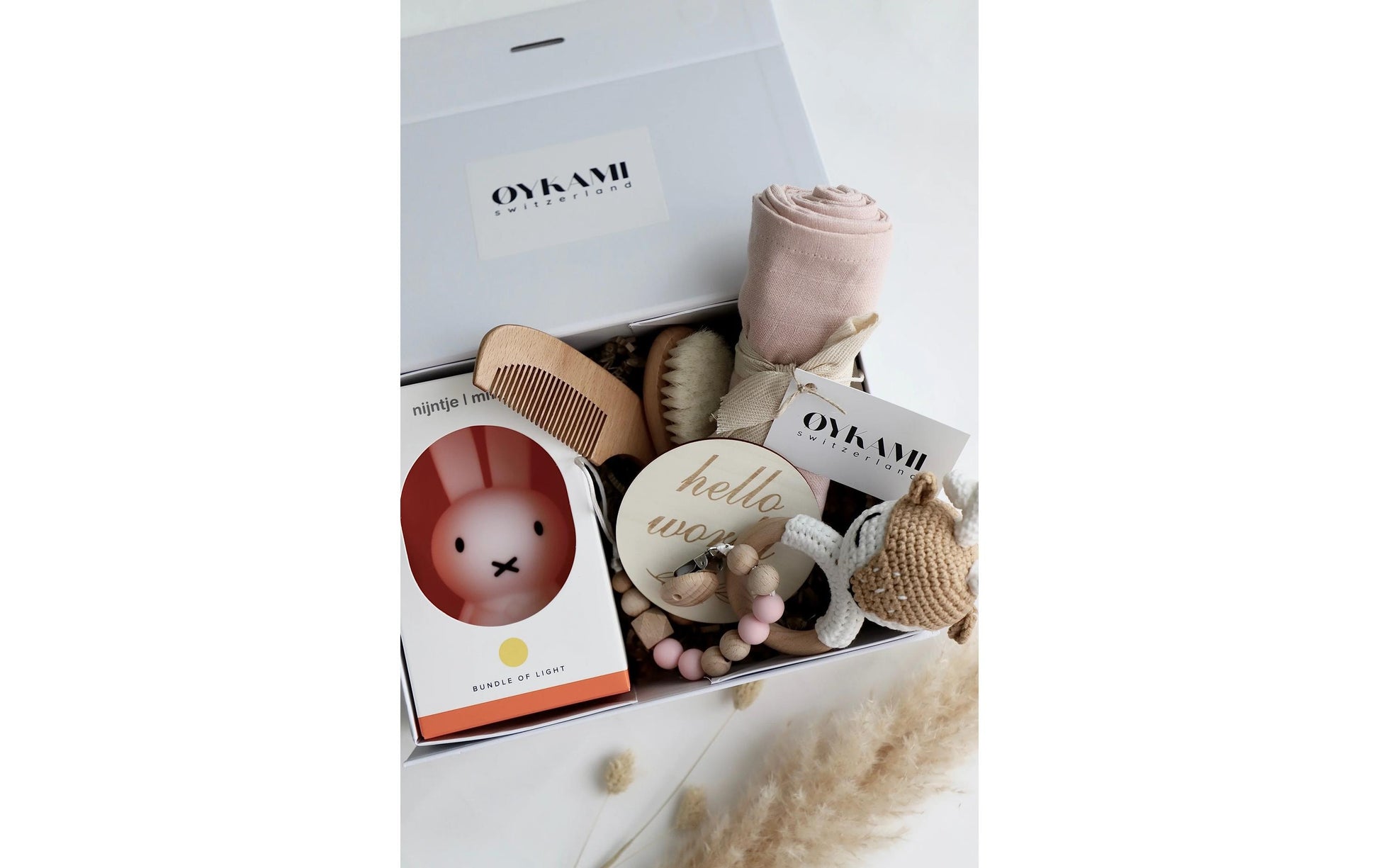 OYKAMI Geschenkbox Casablanca – mehrfarbig – Organische Baumwolle, Holz