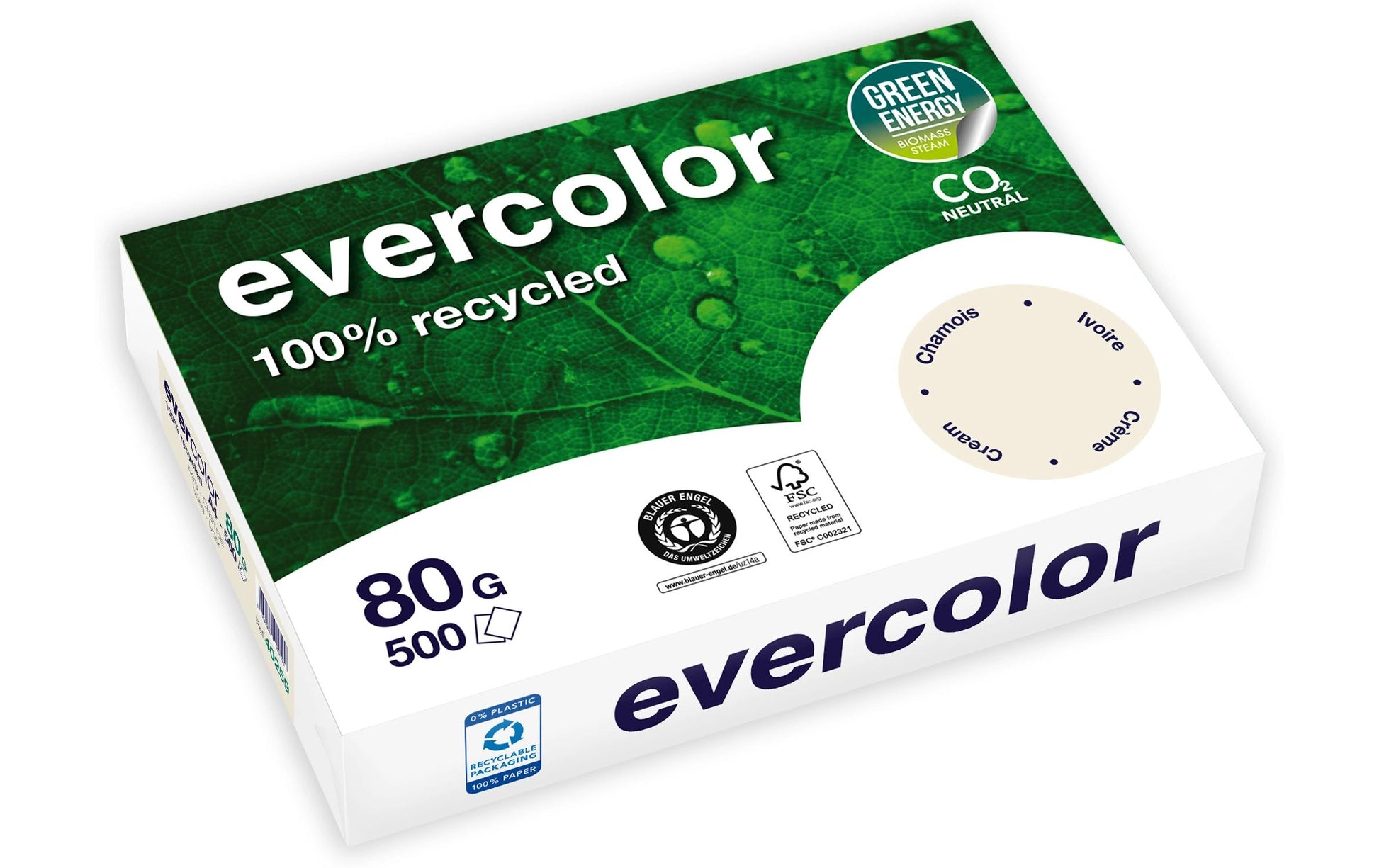 Clairefontaine Kopierpapier – A4, 80 g/m², chamois – für Inkjet/Laser/Kopierer – FSC – 500 Blatt
