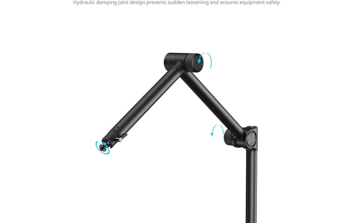 SmallRig 4324 Tischhalterung – 2 kg, höhenverstellbar, Kabelführung – für Geräte mit 1/4"-Gewinde – Schwarz